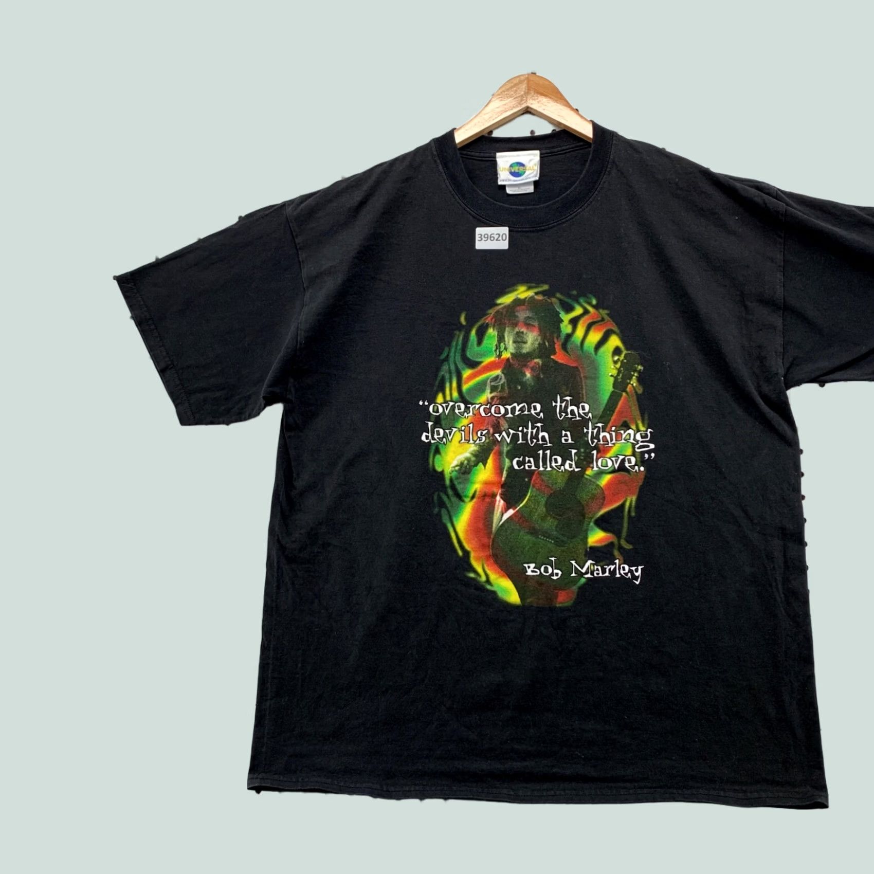 Vintage VINTAGE Bob Marley Universal Studios Shirt Mens XL Black 90s Reggae Quote Rasta Shirt Size US XL / EU 56 / 4 - 1 Thumbnail