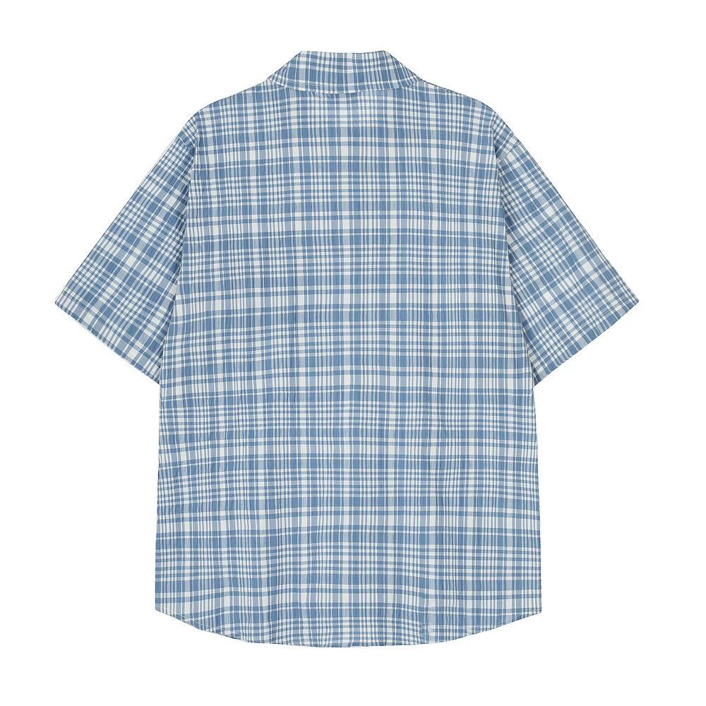 Vintage Japanese style loose pocket embroidery casual plaid shirt Size US M / EU 48-50 / 2 - 2 Thumbnail