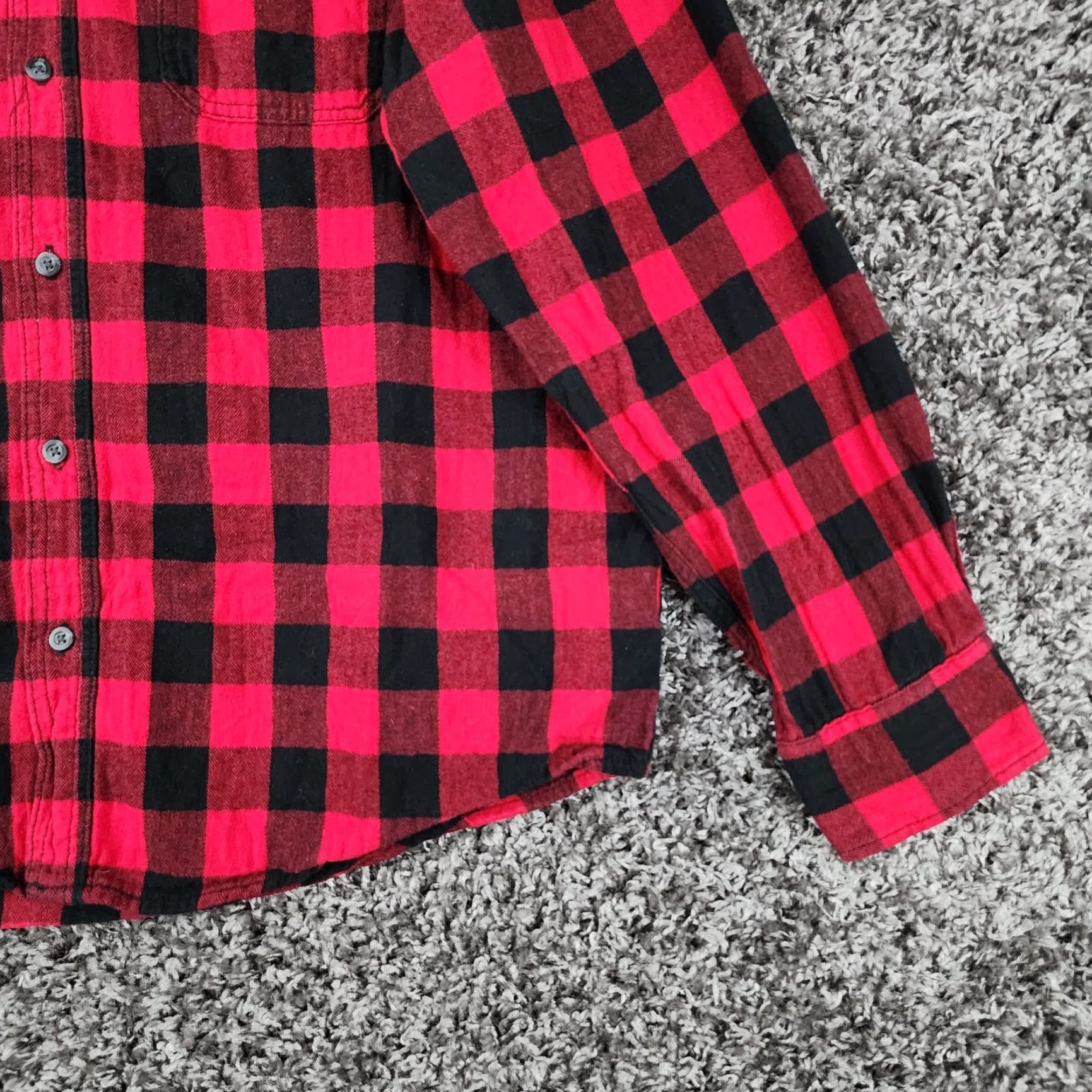 Faded Glory VINTAGE Faded Glory Buffalo Check Flannel Shirt Long Sleeve Size L Men's Red Buffalo Plaid Button-Up Size US L / EU 52-54 / 3 - 2 Thumbnail