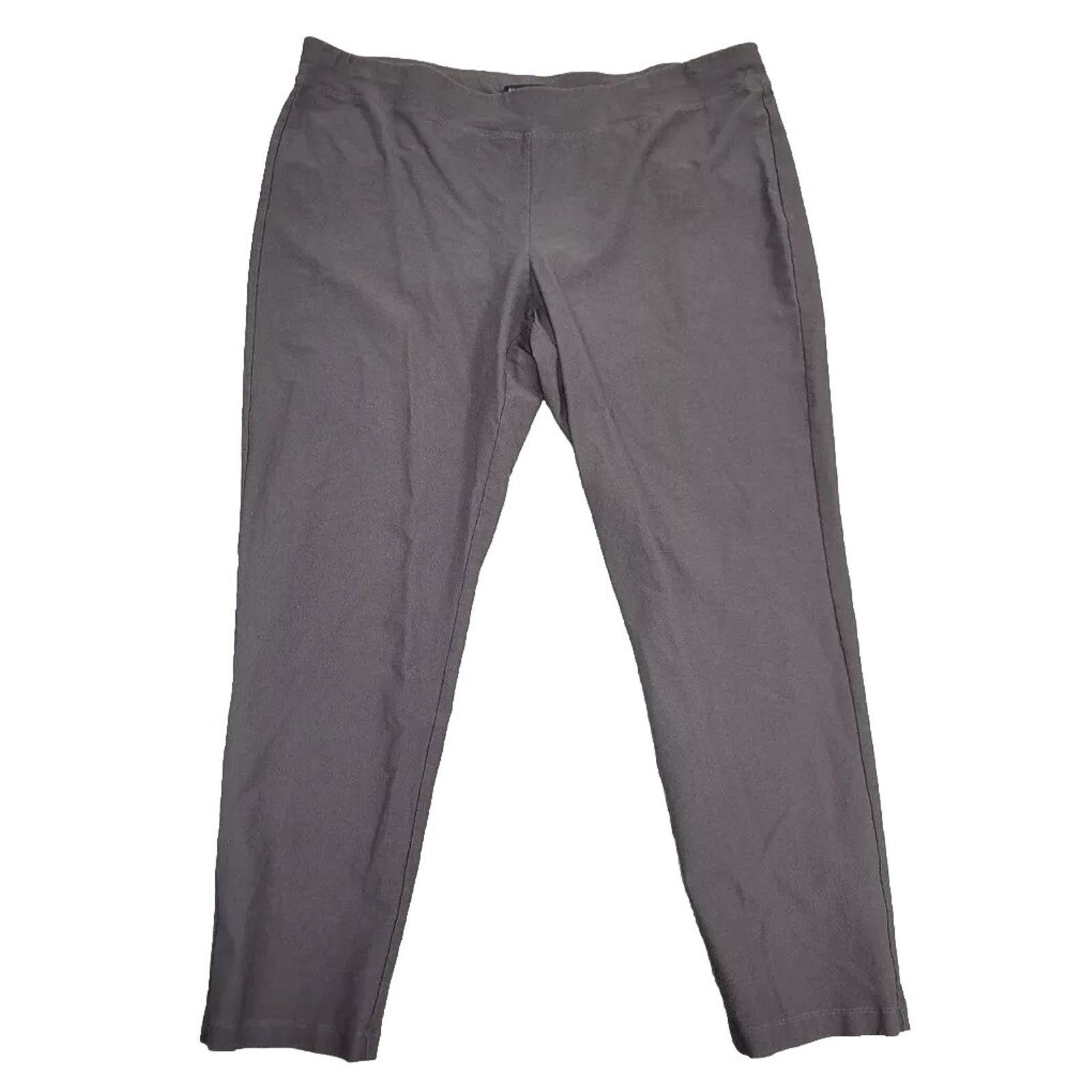 Eileen Fisher Eileen Fisher Gray Washable Crepe Pull-On Size Large A003089 Size 32" / US 10 / IT 46 - 1 Thumbnail