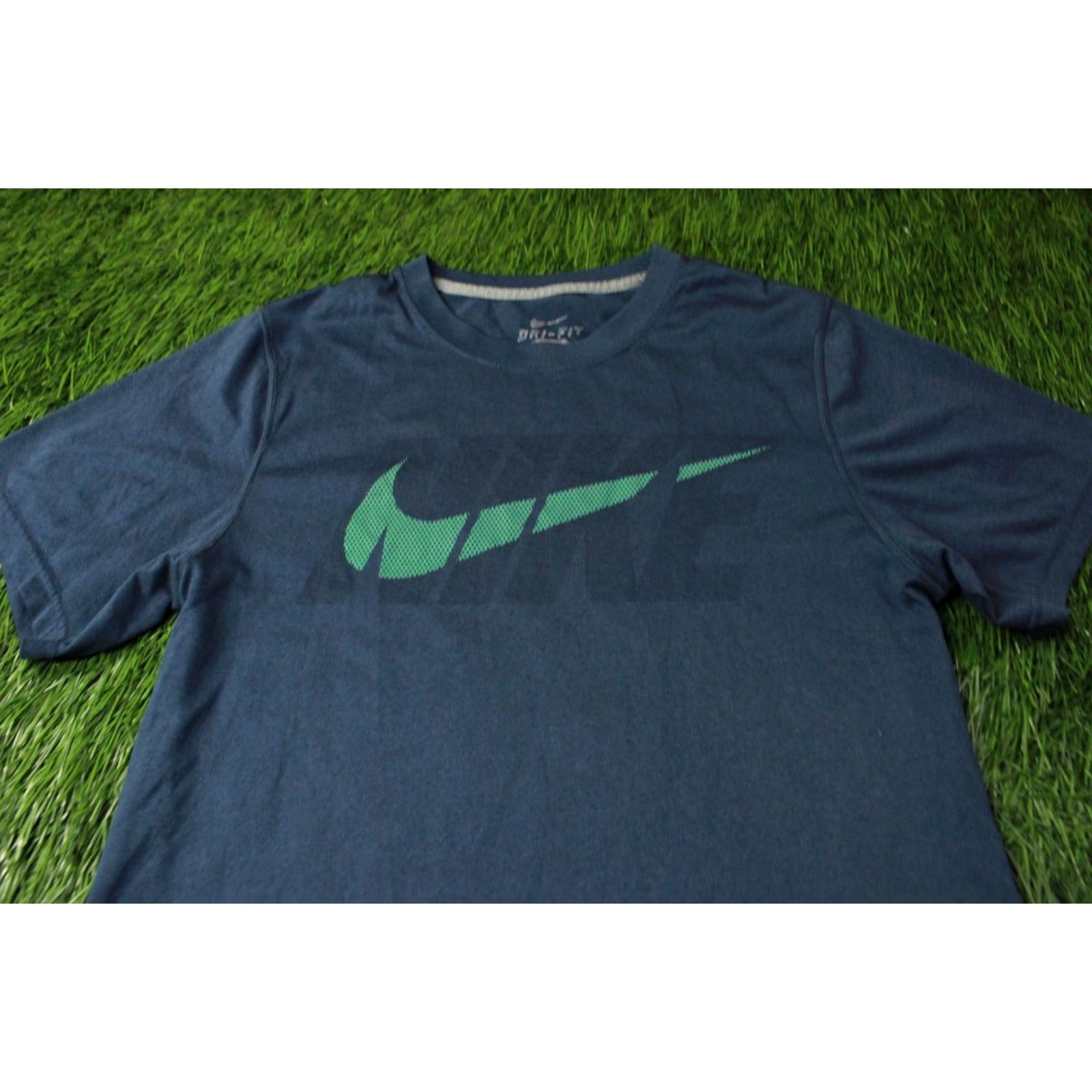 Nike Nike Dri-FIT Original Run Training Men Shirt Jersey T-Shirt Tee Size S Small Blue Nike Dri-FIT Running Shirt Men Short Sleeve Jersey Solid 90s Size US S / EU 44-46 / 1 - 2 Thumbnail