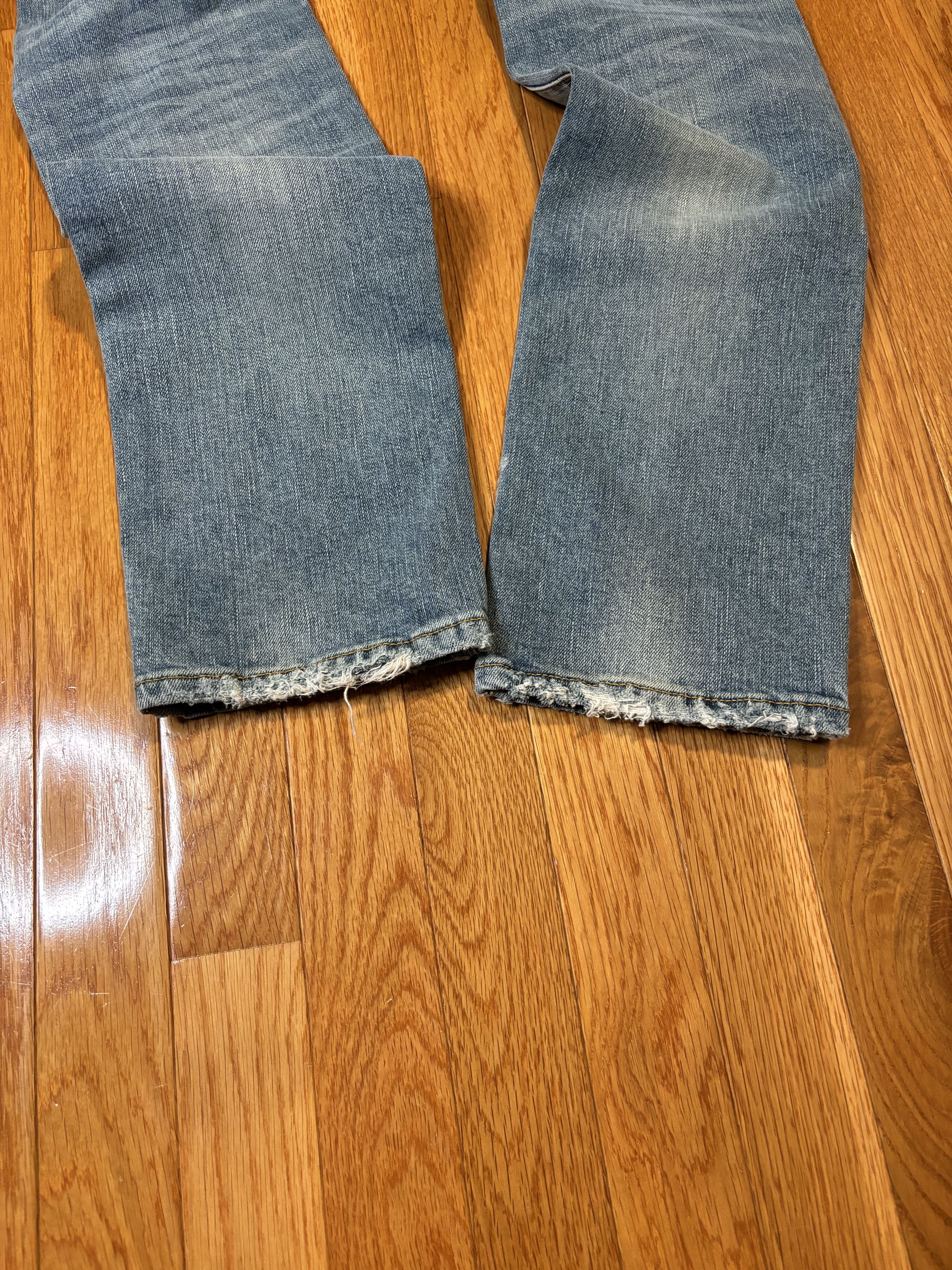 Saint Laurent Paris SS16 "SURF SOUND" BLOWOUT AND PATCHED JEANS HEDI SLIMANE Size US 31 - 6 Thumbnail