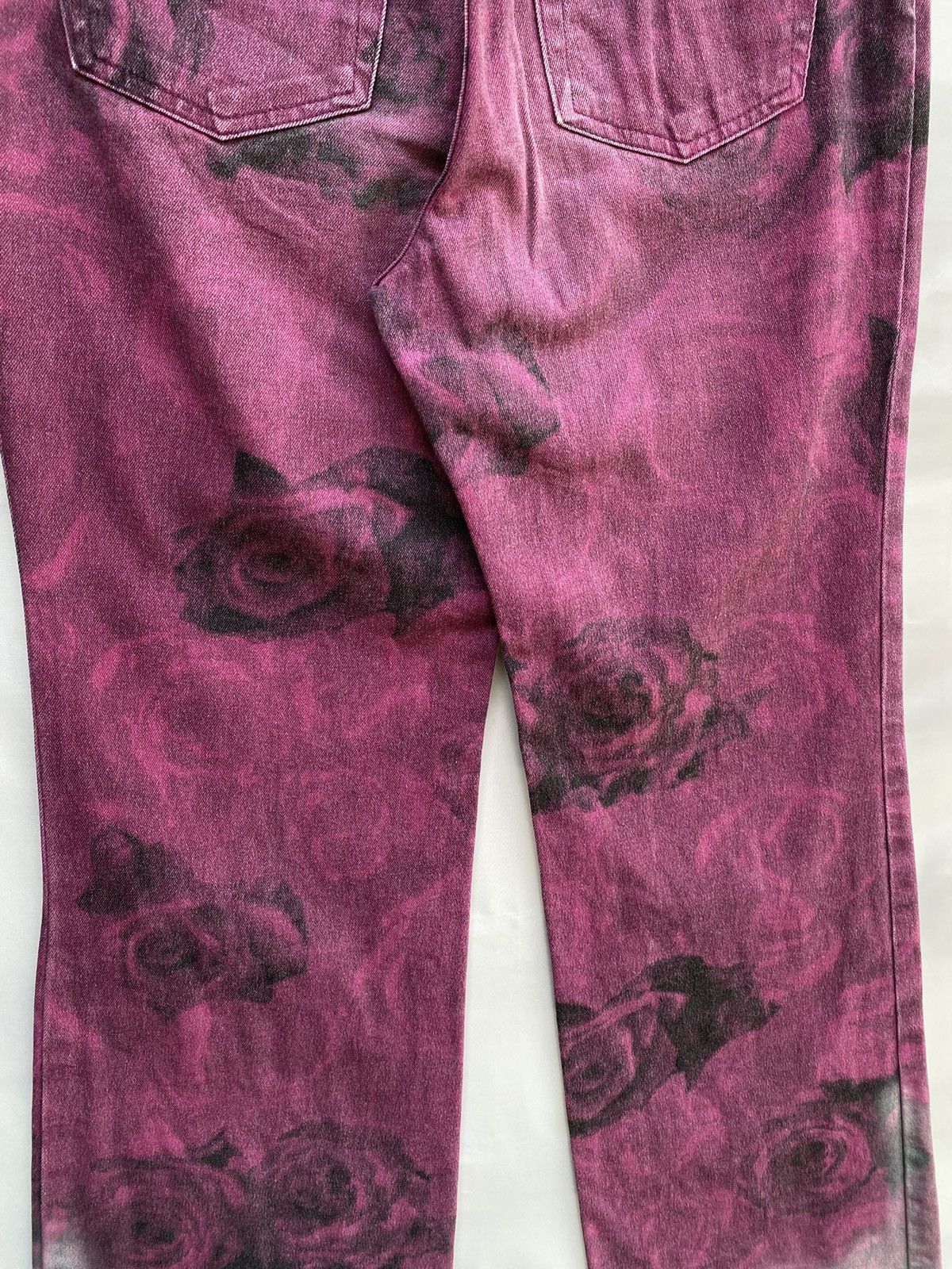 Just Cavalli Vintage JustCavalli Nocturnal Rose Blossom Bootcut Pants Size US 32 / EU 48 - 19 Thumbnail