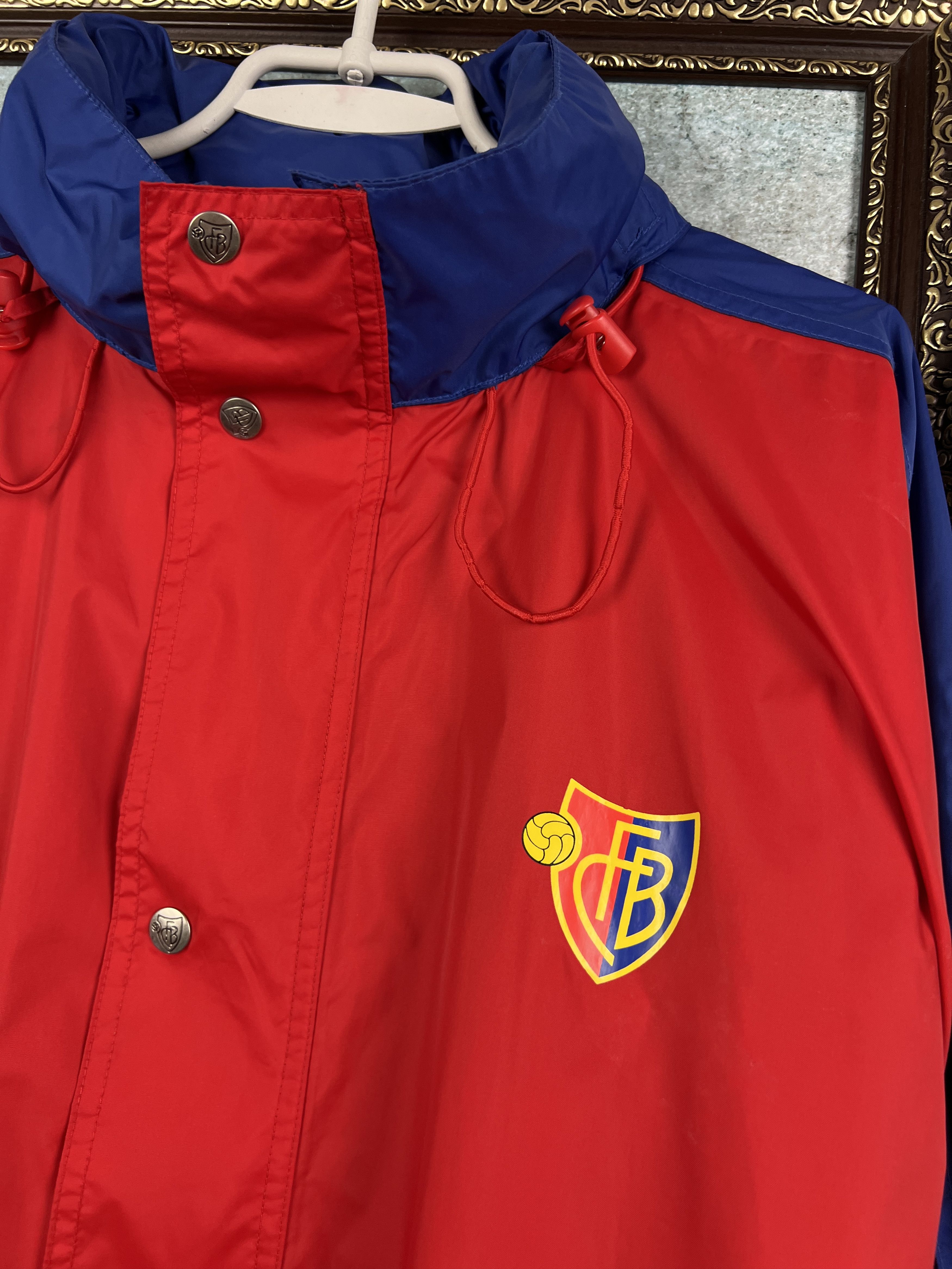 Vintage Basel Football Jacket Soccer Hooded Windbreaker Track Top Size US L / EU 52-54 / 3 - 3 Thumbnail