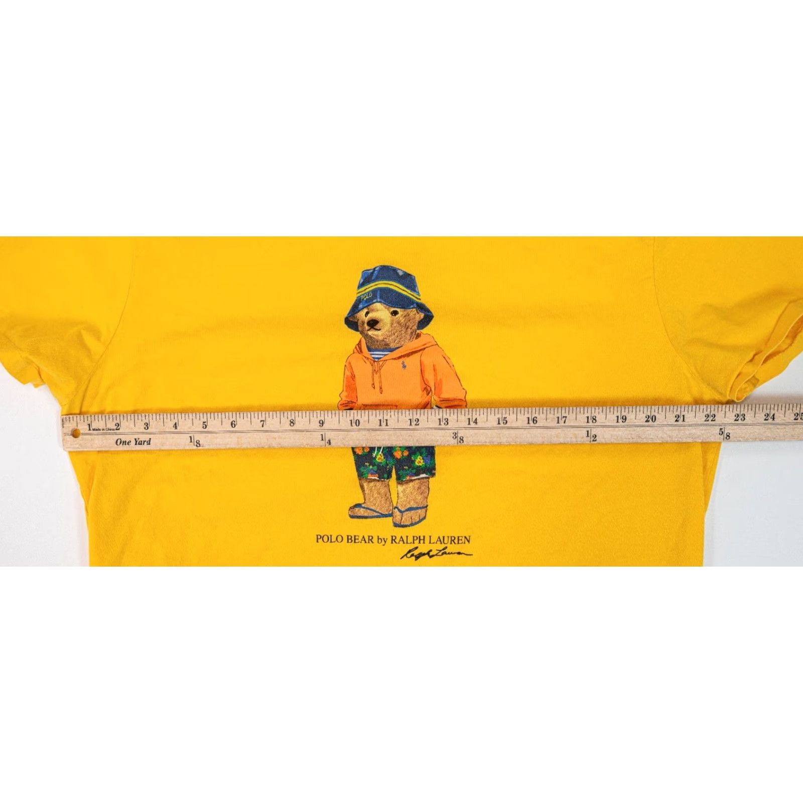 Polo Ralph Lauren Polo Ralph Lauren Yellow T-Shirt Men XL Single Stitch Bucket Hat Laguna Polo Bear Shirt Meat? (Note: This seems incorrect and should be corrected.) Size US XL / EU 56 / 4 - 6 Thumbnail
