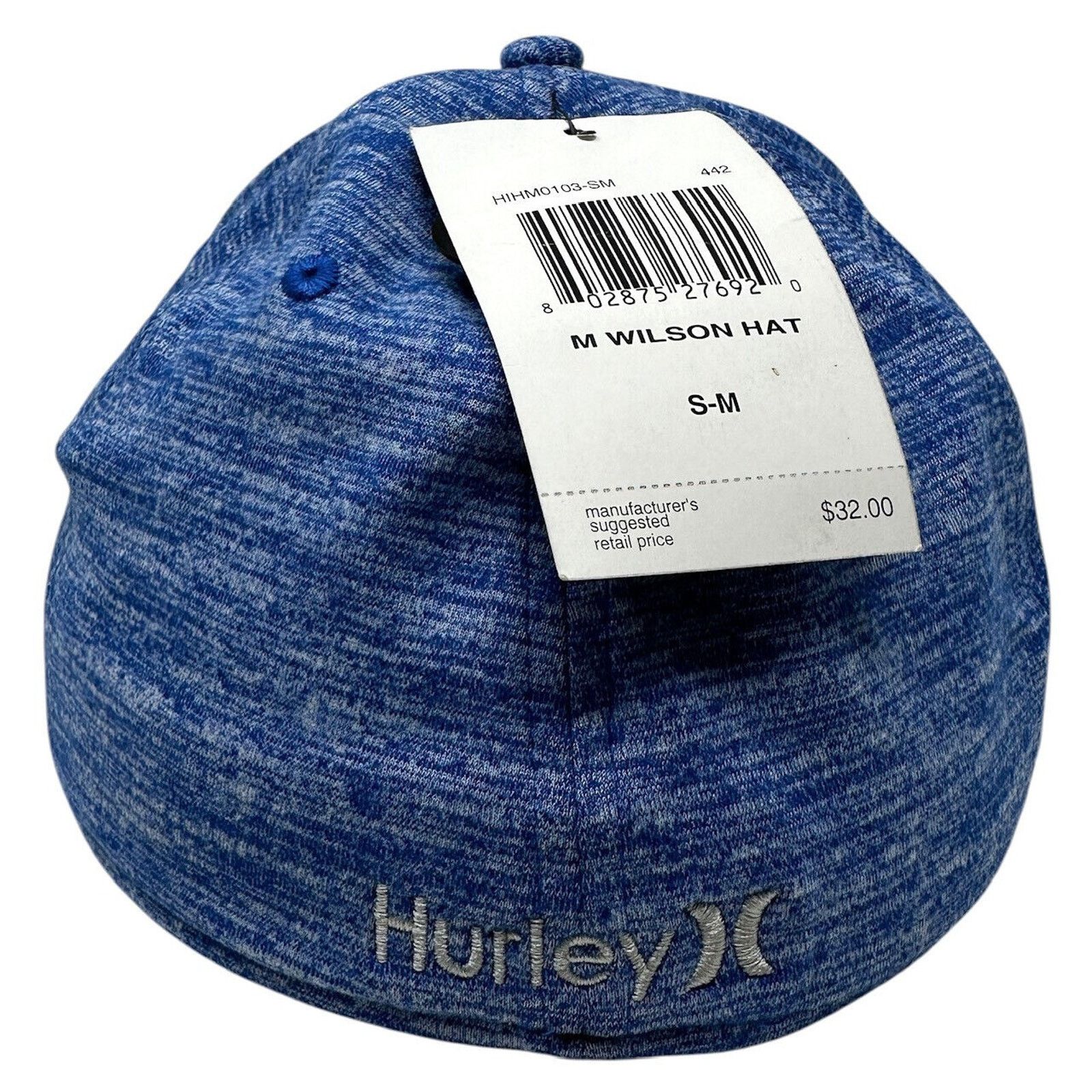 Hurley Hurley Hat Wilson Stretch Flex Fit Cap in S/M Blue Heather Size ONE SIZE - 3 Thumbnail