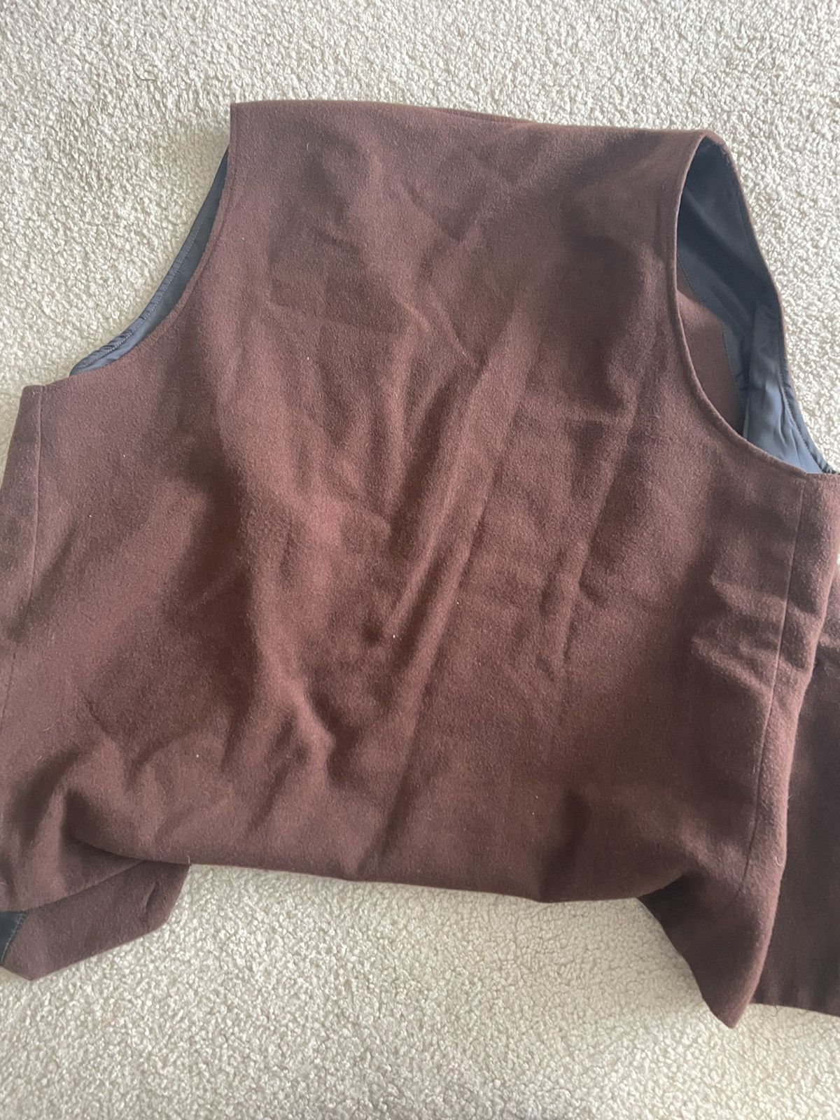 Stussy × Vintage Y-2K Vintage Stussy Outer Gear Wool Button-Up Vest Brown Size US L / EU 52-54 / 3 - 6 Thumbnail