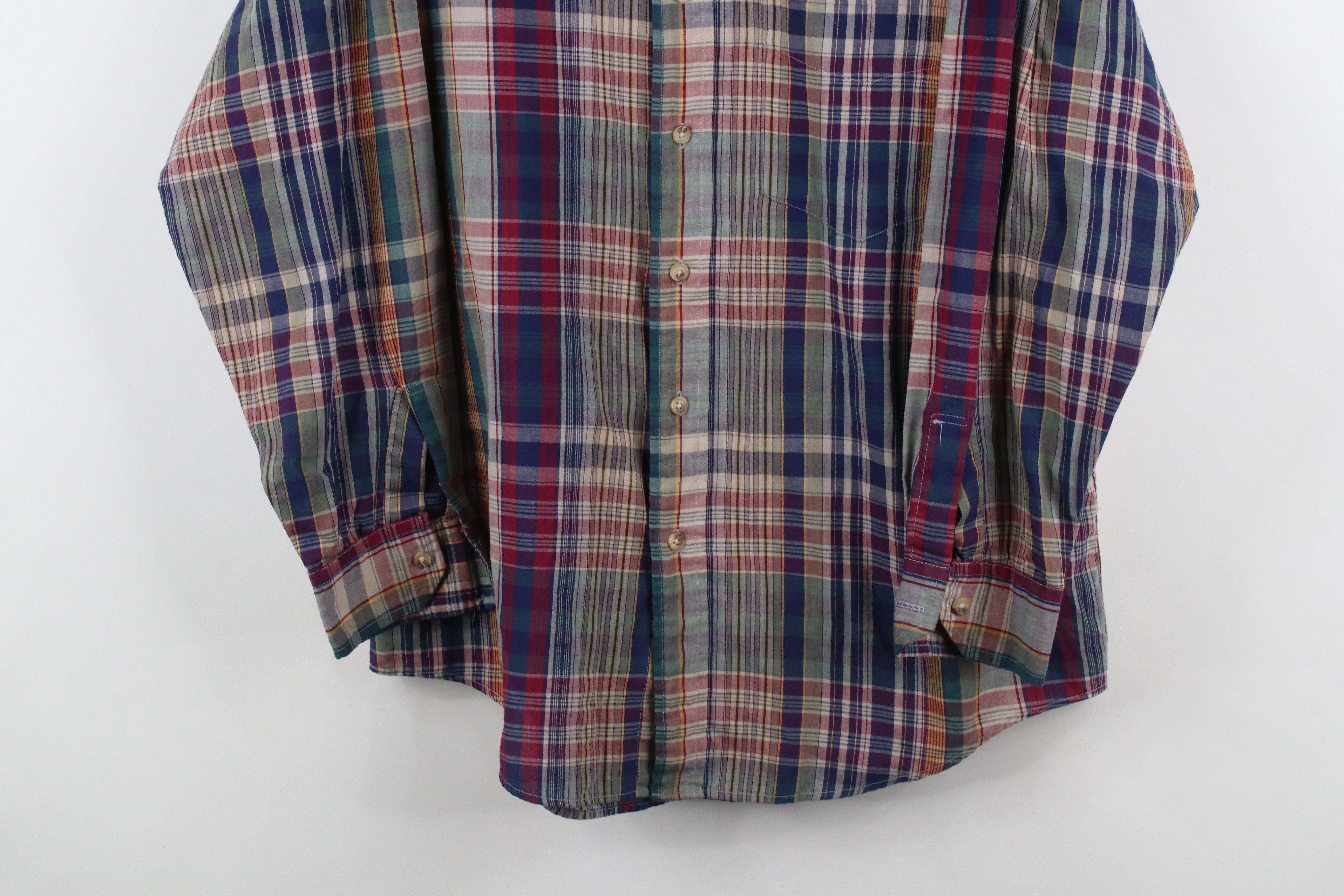 Vintage Vintage 90s Streetwear Madras Plaid Button Down Shirt Size US M / EU 48-50 / 2 - 3 Thumbnail