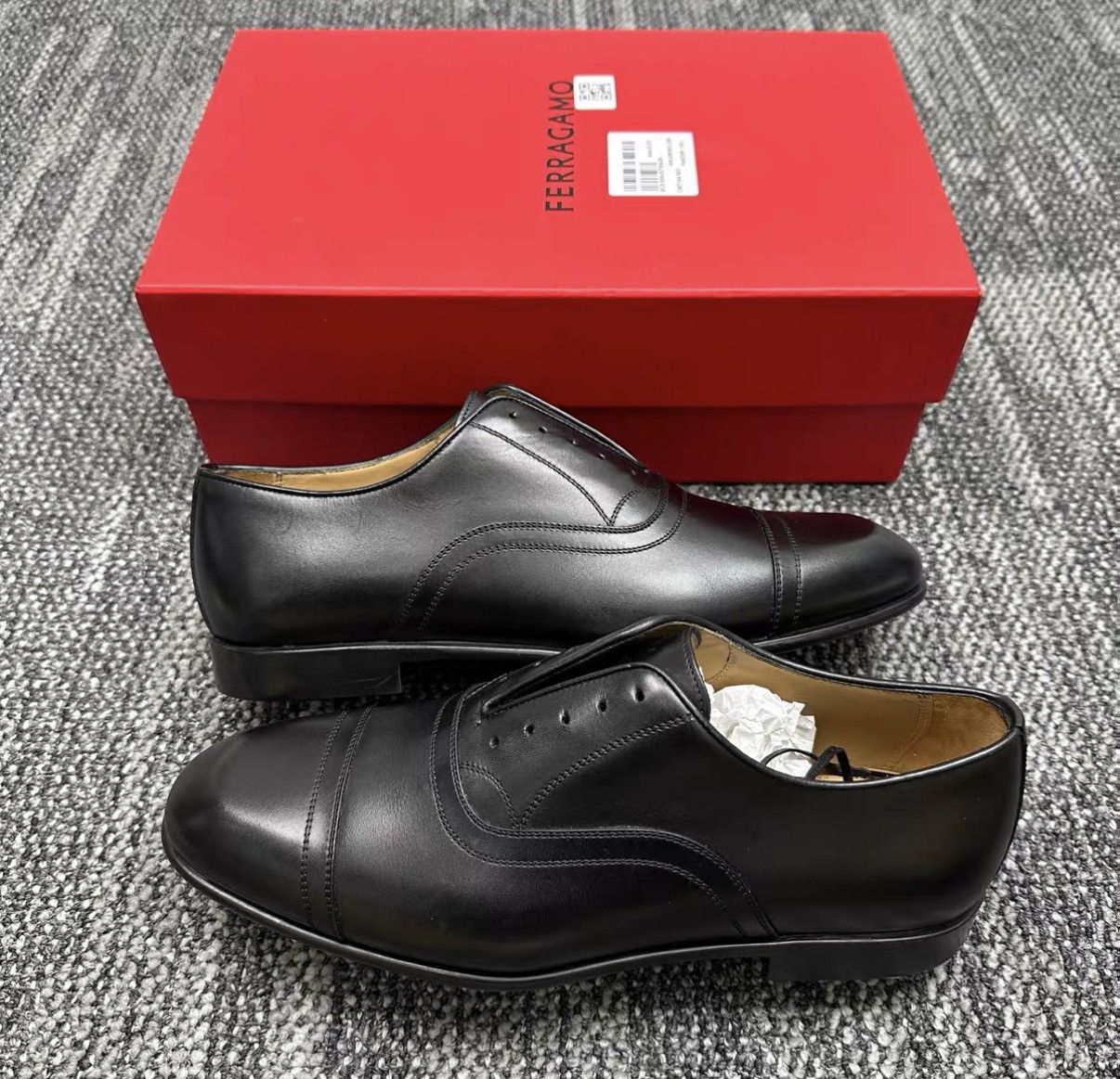 Salvatore Ferragamo Ferragamo Calfskin Double-Stitched Formal Dress Shoes J42 Size US 9 / EU 42 - 4 Thumbnail