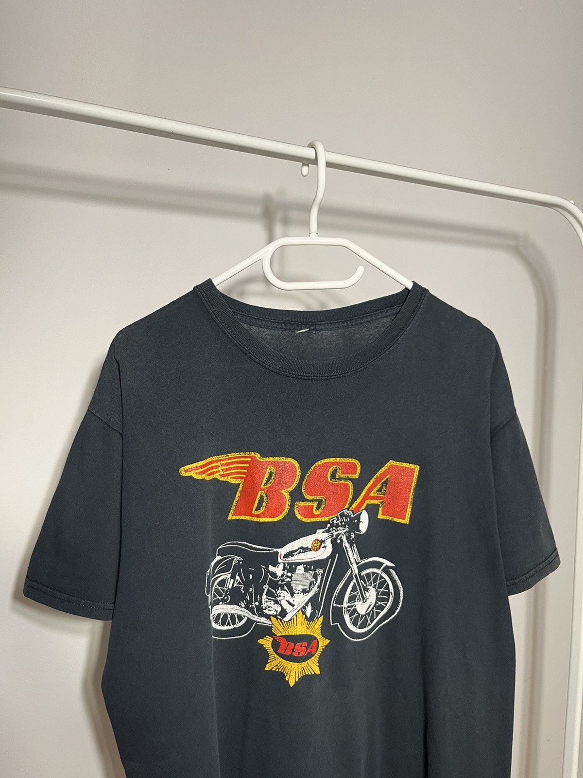 NASCAR Vintage Perfectly Washed BSA Motorcycle T-shirt Size US L / EU 52-54 / 3 - 4 Thumbnail