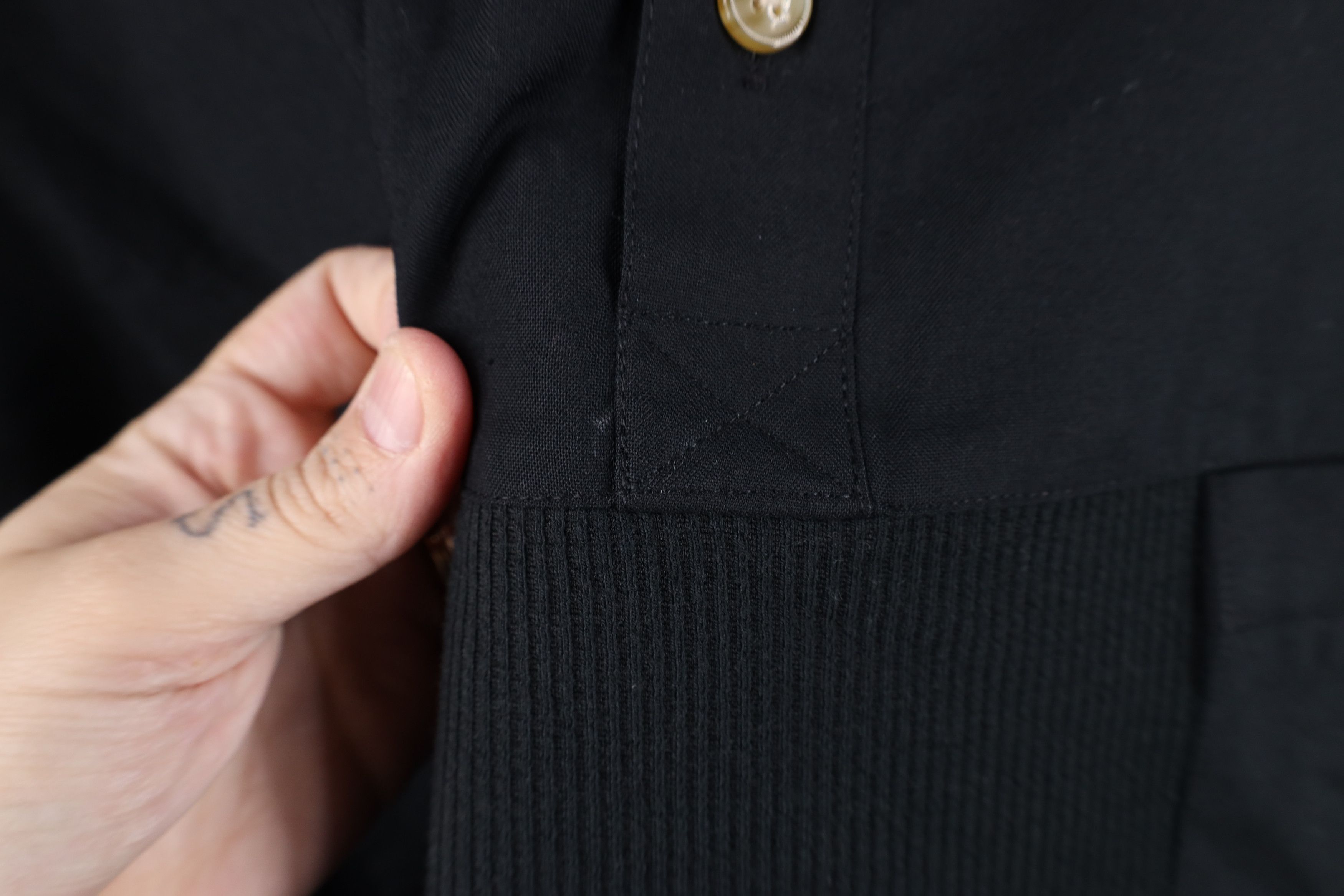 Vintage Vintage 90s Streetwear Collared Pullover Polo Shirt Black Size US XXL / EU 58 / 5 - 4 Thumbnail