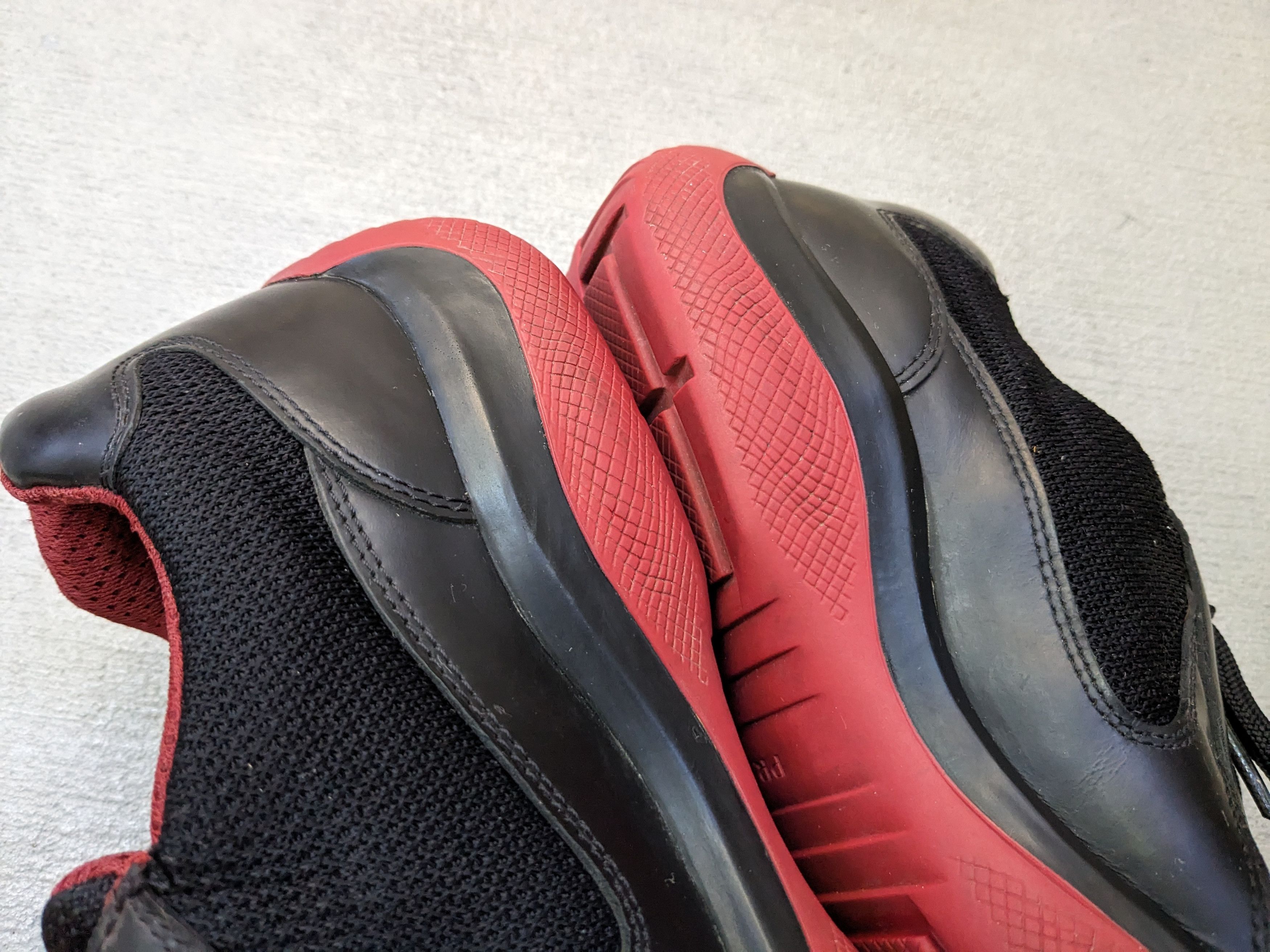 Prada Prada America's Cup Size 7 Black Red Leather 4E2905 Size US 7 / EU 40 - 17 Thumbnail