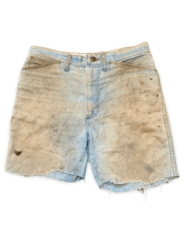 Vintage 80s Vintage Distressed Faded Cut Shorts Size US 30 / EU 46 - 2 Thumbnail
