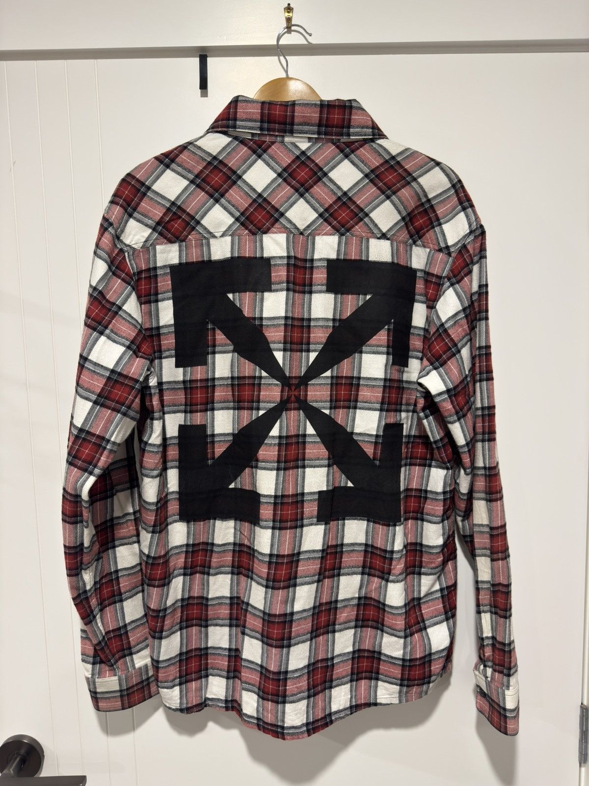 Off-White OFF-WHITE ALLOVER CHECK FLANNEL ARROW SHIRT Size US XL / EU 56 / 4 - 4 Thumbnail