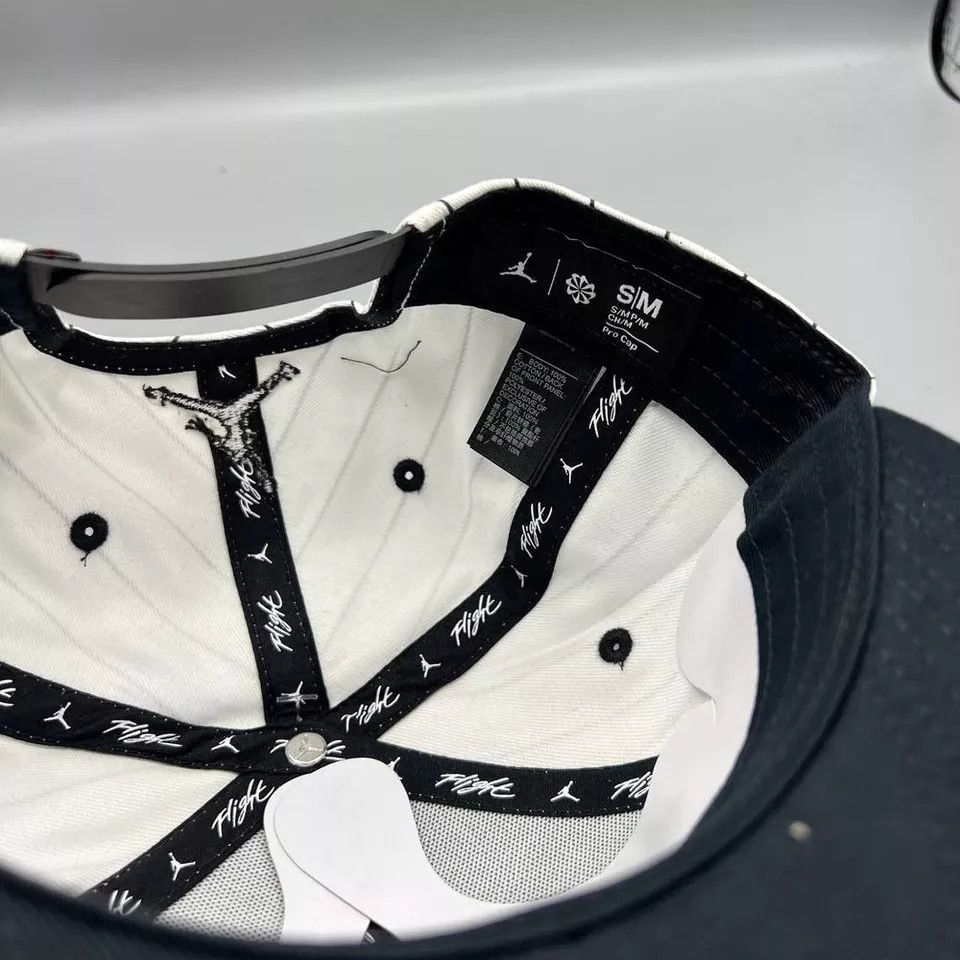 Jordan Brand Air Jordan Hat Men S-M Baron 45 Pinstripes Jumpman Snap Back Size ONE SIZE - 6 Thumbnail