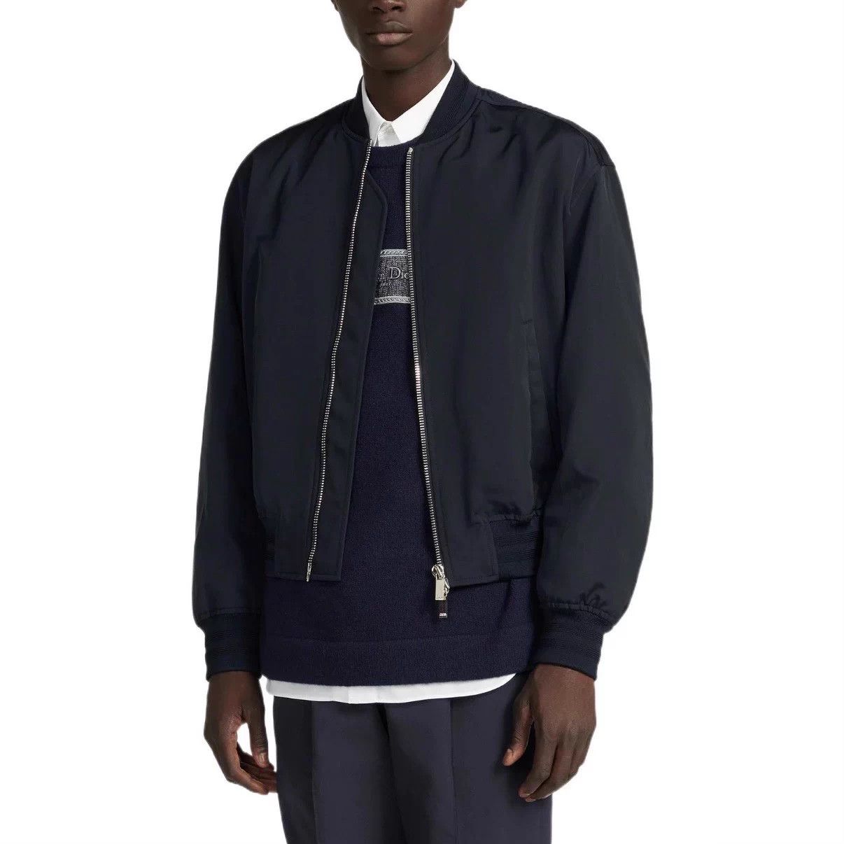 Dior DIOR Pilot Jacket Navy Blue 44 Baseball Collar Size US S / EU 44-46 / 1 - 7 Thumbnail