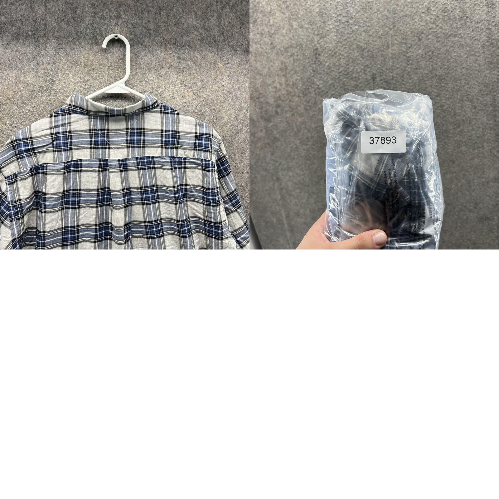 Tommy Hilfiger Tommy Hilfiger Shirt Mens L Blue Gray Plaid Slim Fit Button-Down Casual Shirt Size US L / EU 52-54 / 3 - 8 Thumbnail