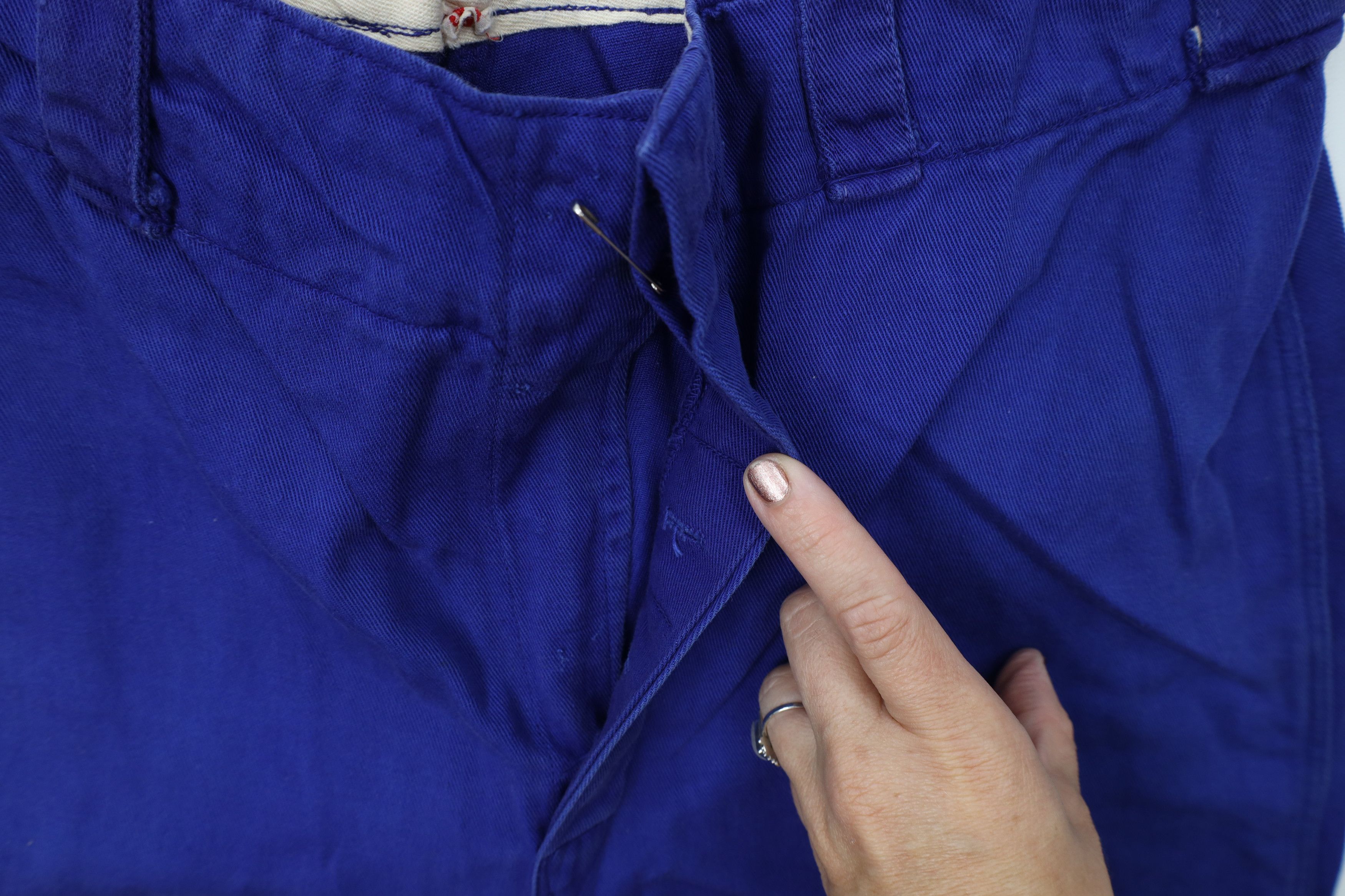 Vintage Vintage 40s 50s Button Fly Baseball Uniform Pants Blue USA Size US 34 / EU 50 - 8 Thumbnail