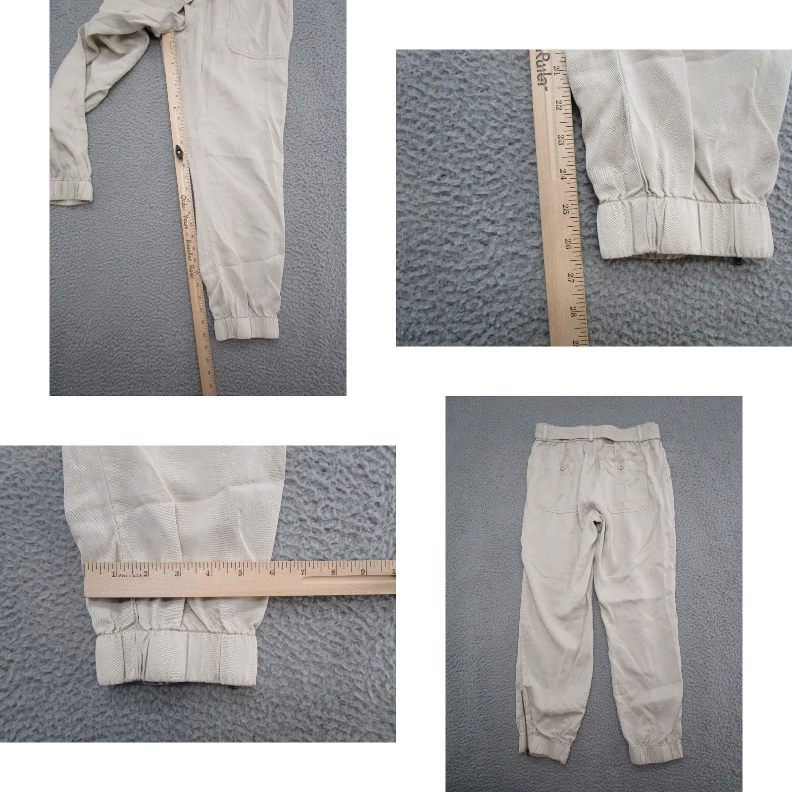 Nicole Miller Nicole Miller Women's Jogger Pants 100% Lyocell Size Small Beige Lyocell Jogger Pants Womens Short/Regular Fit Relaxed Size 28" / US 6 / IT 42 - 8 Thumbnail
