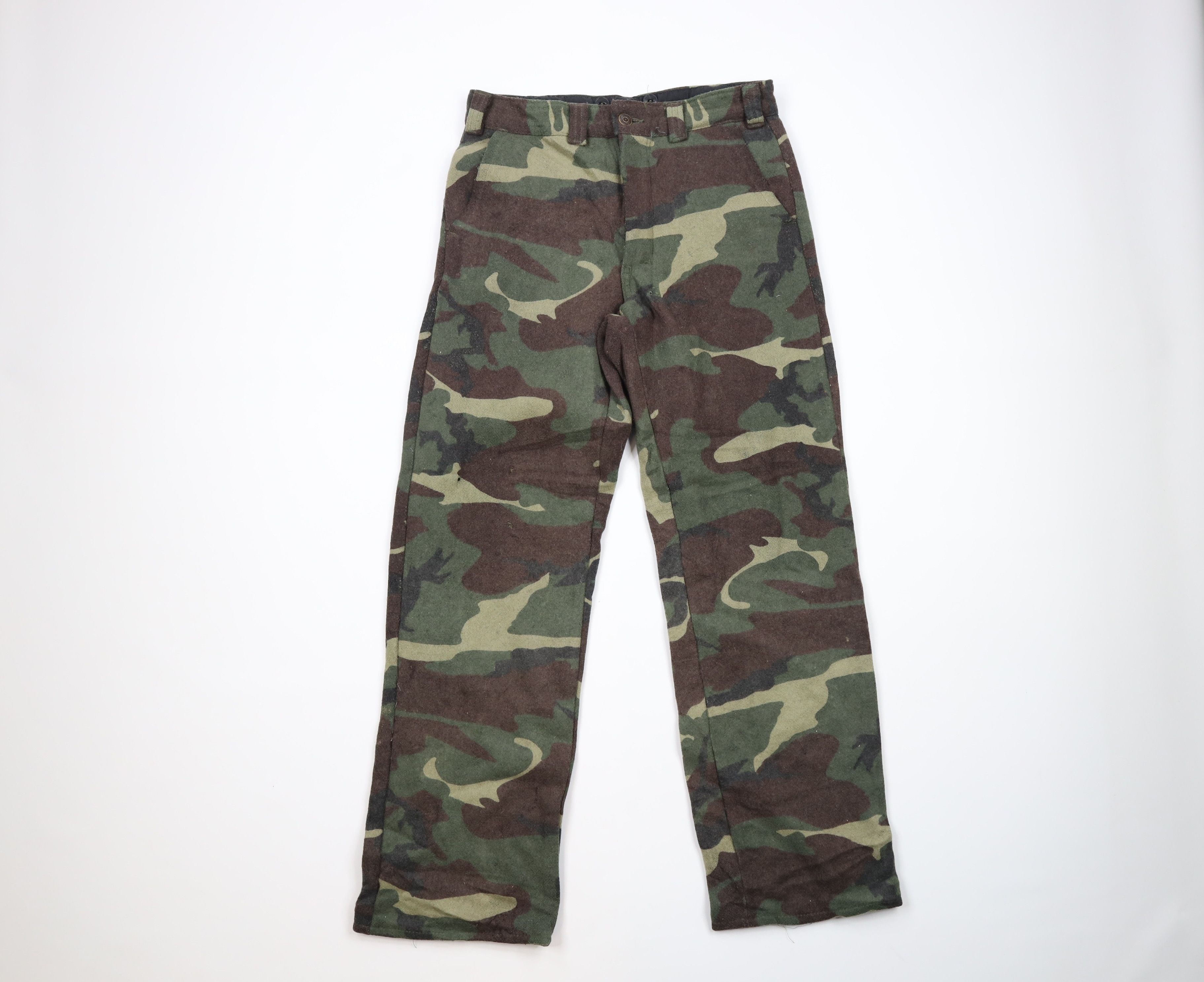 Vintage Vintage 90s Streetwear Heavyweight Wool Camouflage Pants Size US 30 / EU 46 - 1 Thumbnail