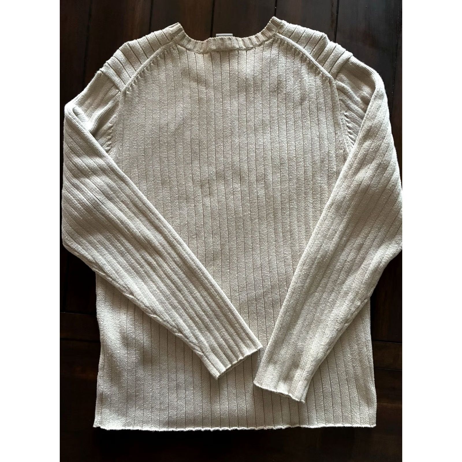 Old Navy Old Navy Sweater Men L Tan Brown Striped Crew Neck Cotton Long Sleeve Pullover Size US L / EU 52-54 / 3 - 6 Thumbnail