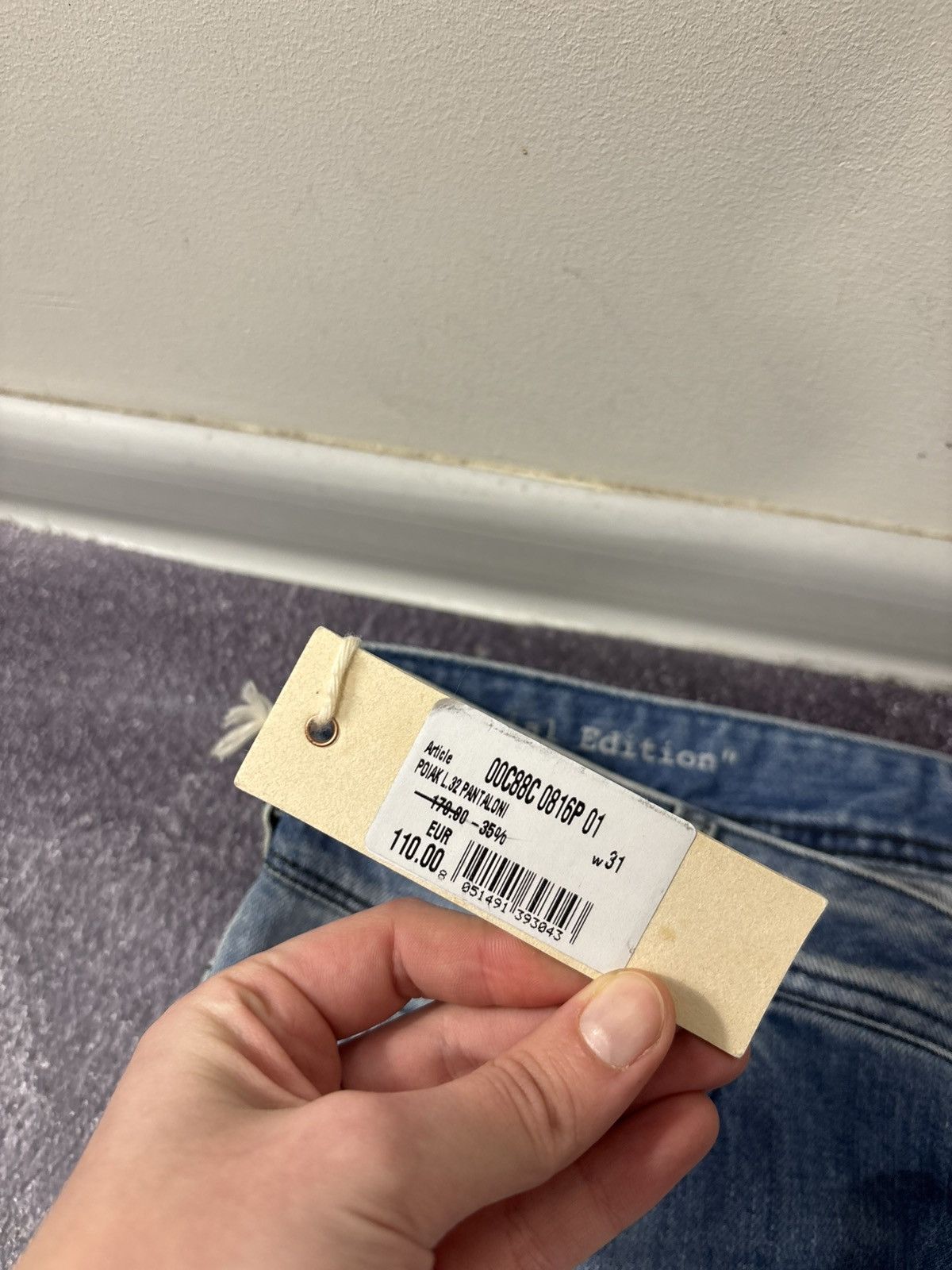 Diesel Diesel Poiak Regular Slim Tapered NWT Men’s Blue Denim Jeans Size US 31 - 7 Thumbnail