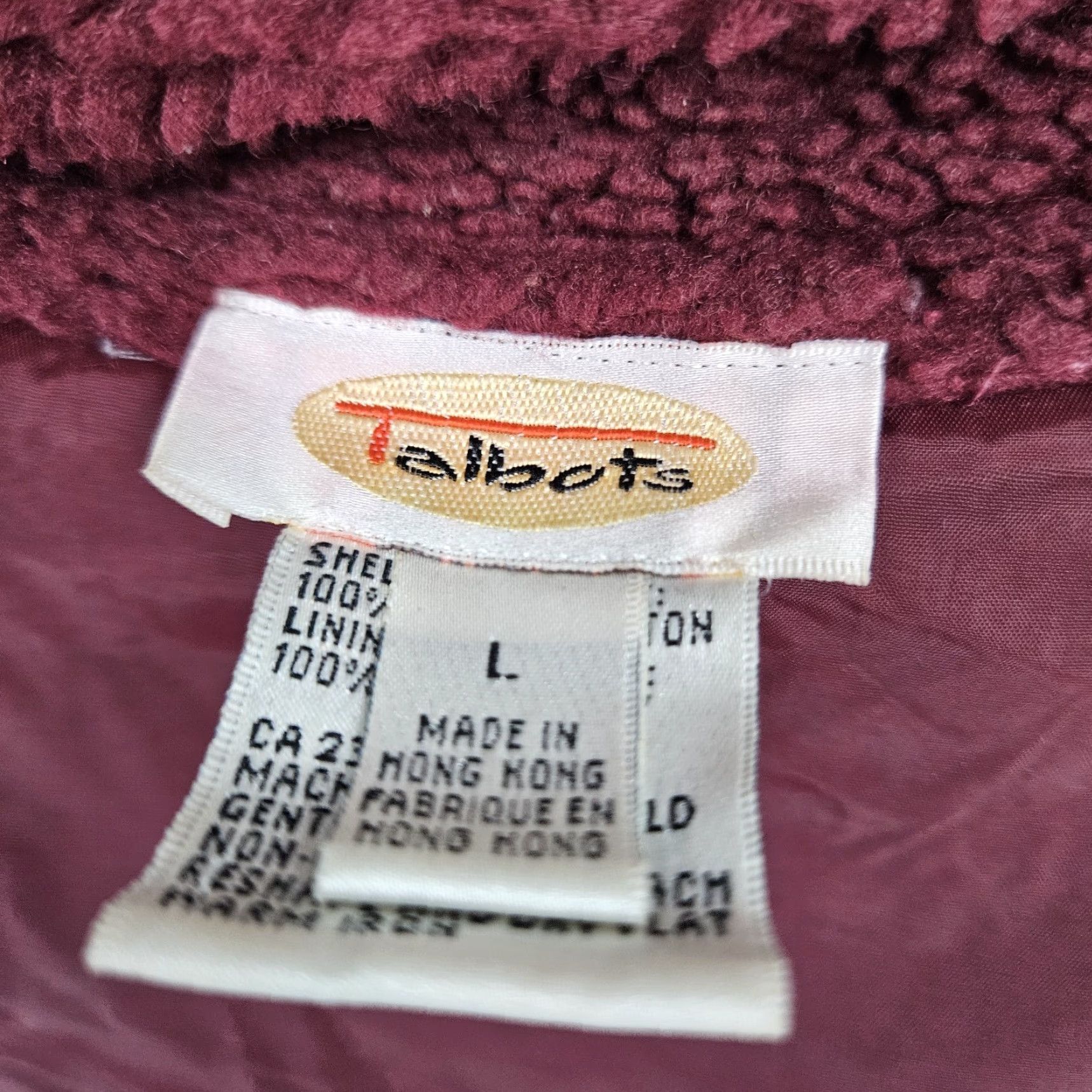 Talbots VINTAGE Talbots Jacket Red Cotton Velour Quilted Lined Buttoned Large Womens M/L Size L / US 10 / IT 46 - 3 Thumbnail