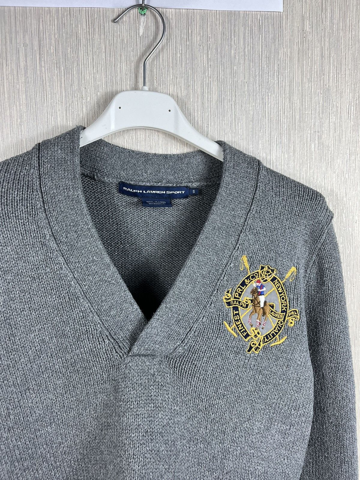 Polo Ralph Lauren × Ralph Lauren Sport × Vintage Vintage Polo Ralph Lauren sport big pony logo knit sweater Size S / US 4 / IT 40 - 13 Thumbnail