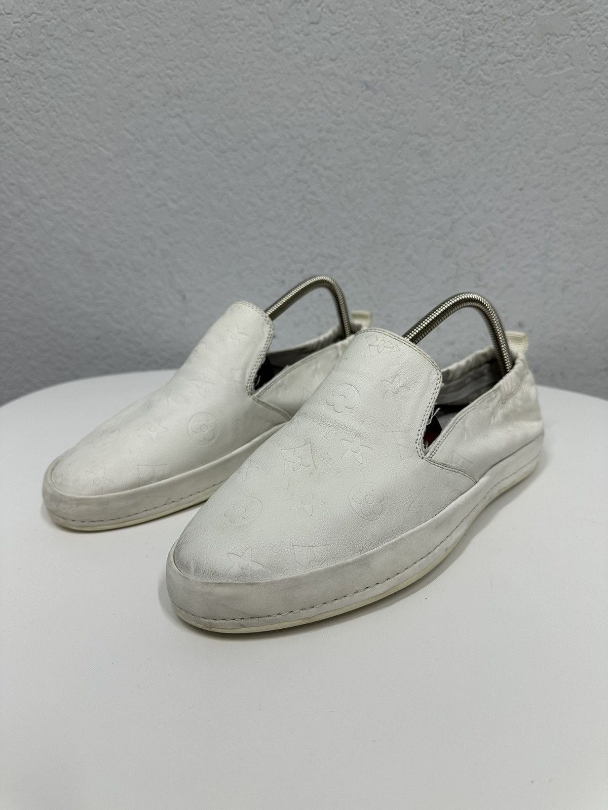 Louis Vuitton Vintage Louis Vuitton Sneakers White Leather Size US 9 / EU 42 - 5 Thumbnail