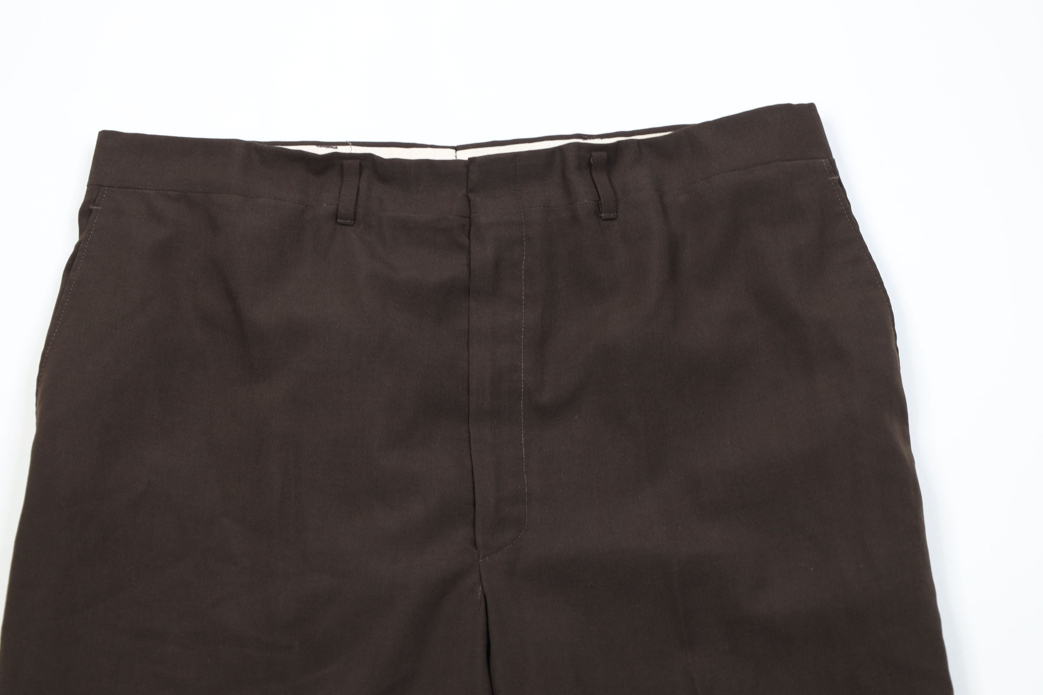 Vintage Vintage 70s Streetwear Knit Wide Leg Chino Pants Brown Size US 36 / EU 52 - 2 Thumbnail