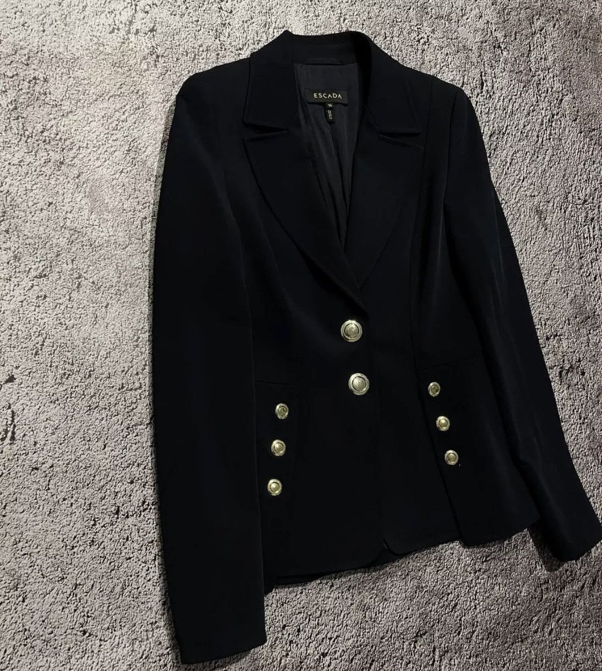 Escada × Vintage Escada Women's Jacket Navy Size 36 Size XS / US 0-2 / IT 36-38 - 2 Thumbnail