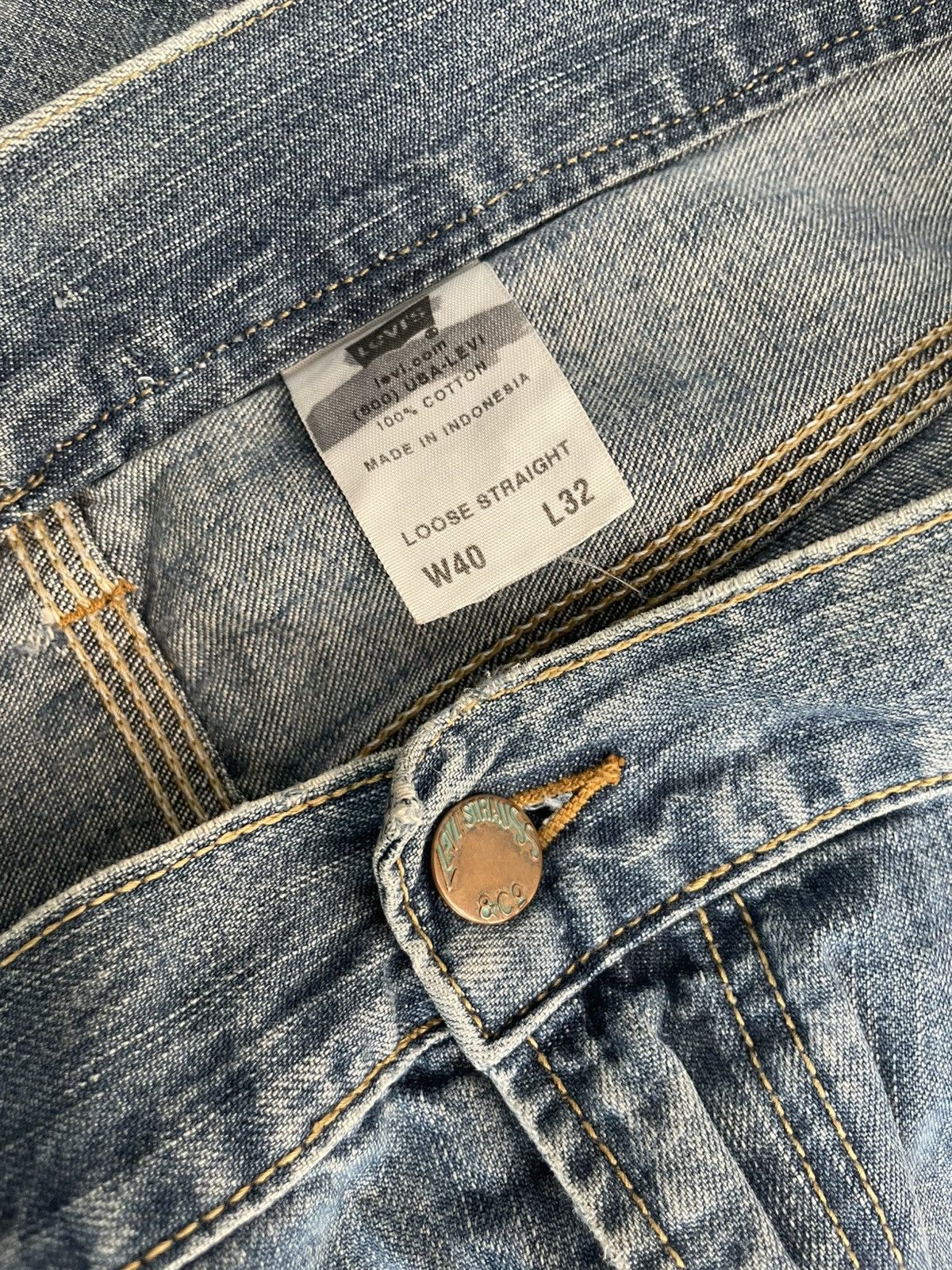 Levi's Vintage Distressed Y2K Levi’s Carpenter Baggy Skater Jorts Size US 40 / EU 56 - 3 Thumbnail