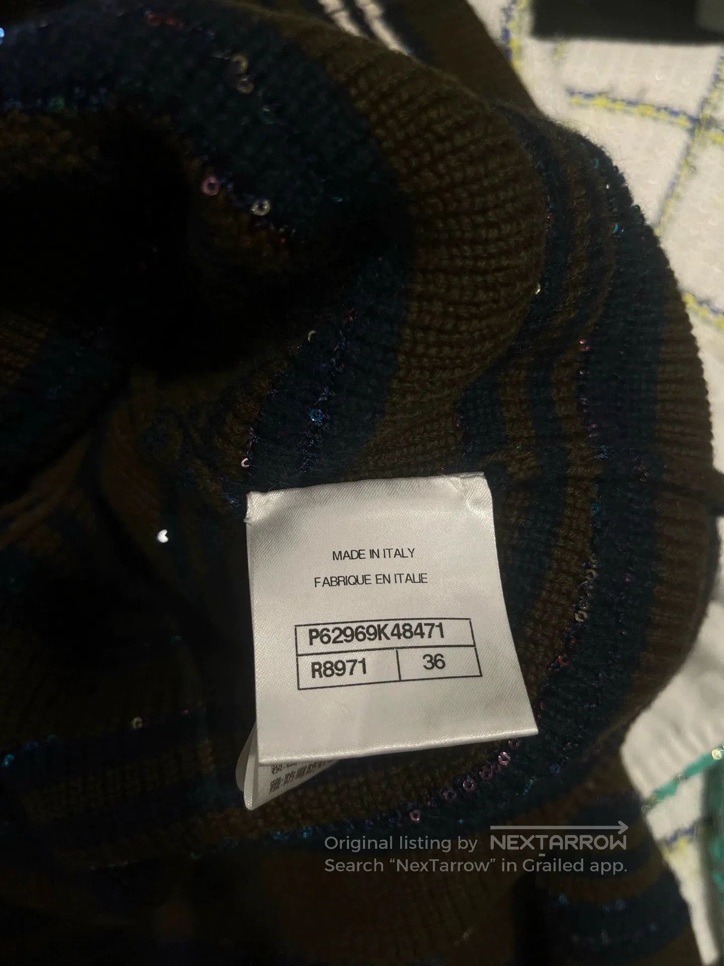 Chanel Chanel 20C Blue Green Stripe Coat. Size US XS / EU 42 / 0 - 4 Thumbnail