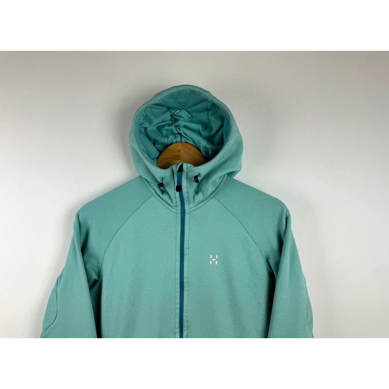 Vintage Haglöfs Full Zip Windbreaker Jacket Women's S Blue Logo Quilted Jacket Size S / US 4 / IT 40 - 3 Thumbnail