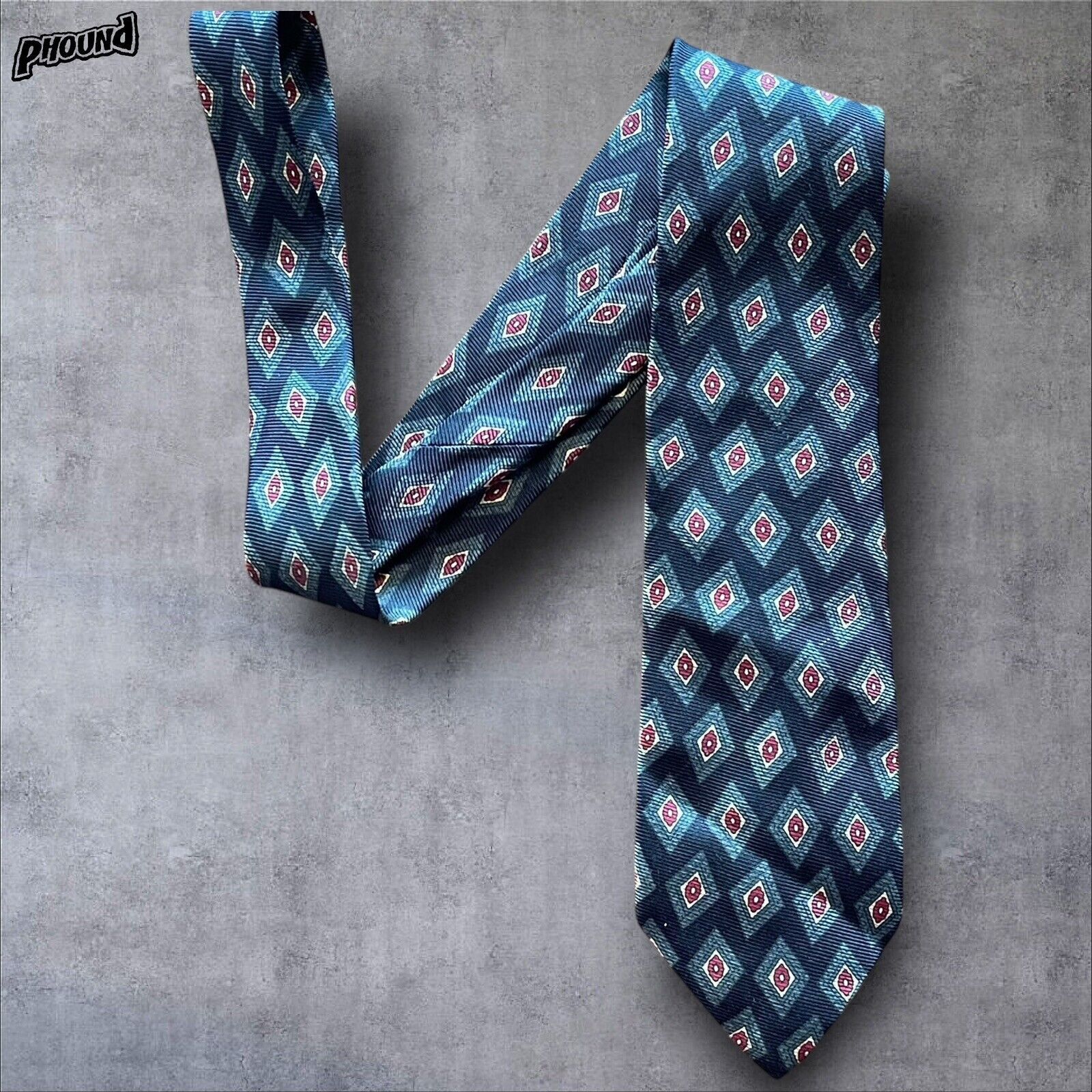 Polo Ralph Lauren Vtg Polo Ralph Lauren Geometric 100% Silk Tie Handmade USA 2 Size ONE SIZE - 1 Thumbnail