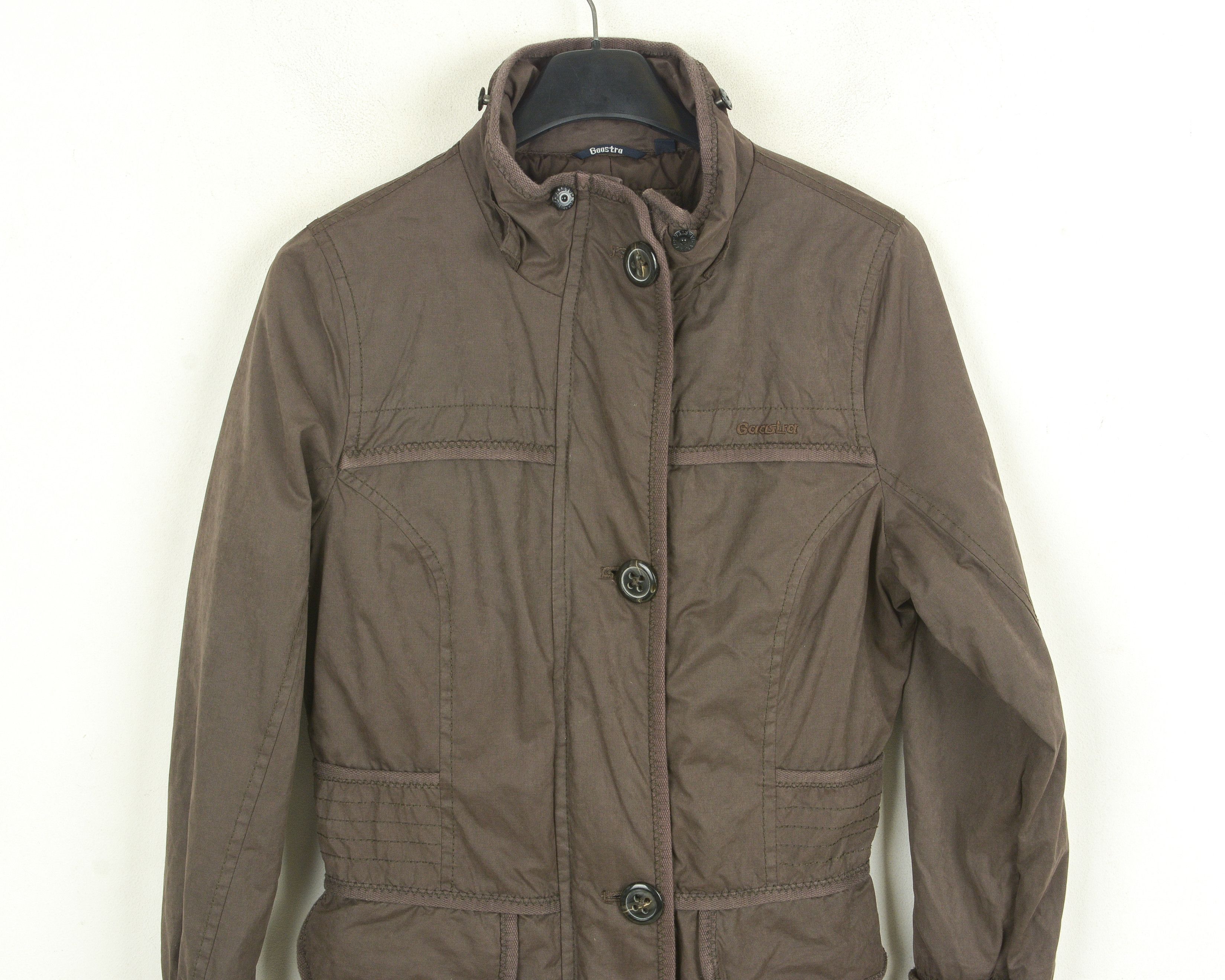 Designer GAASTRA S Insulated Jacket Coat Brown UK 6 Winter Cotton Size S / US 4 / IT 40 - 2 Thumbnail