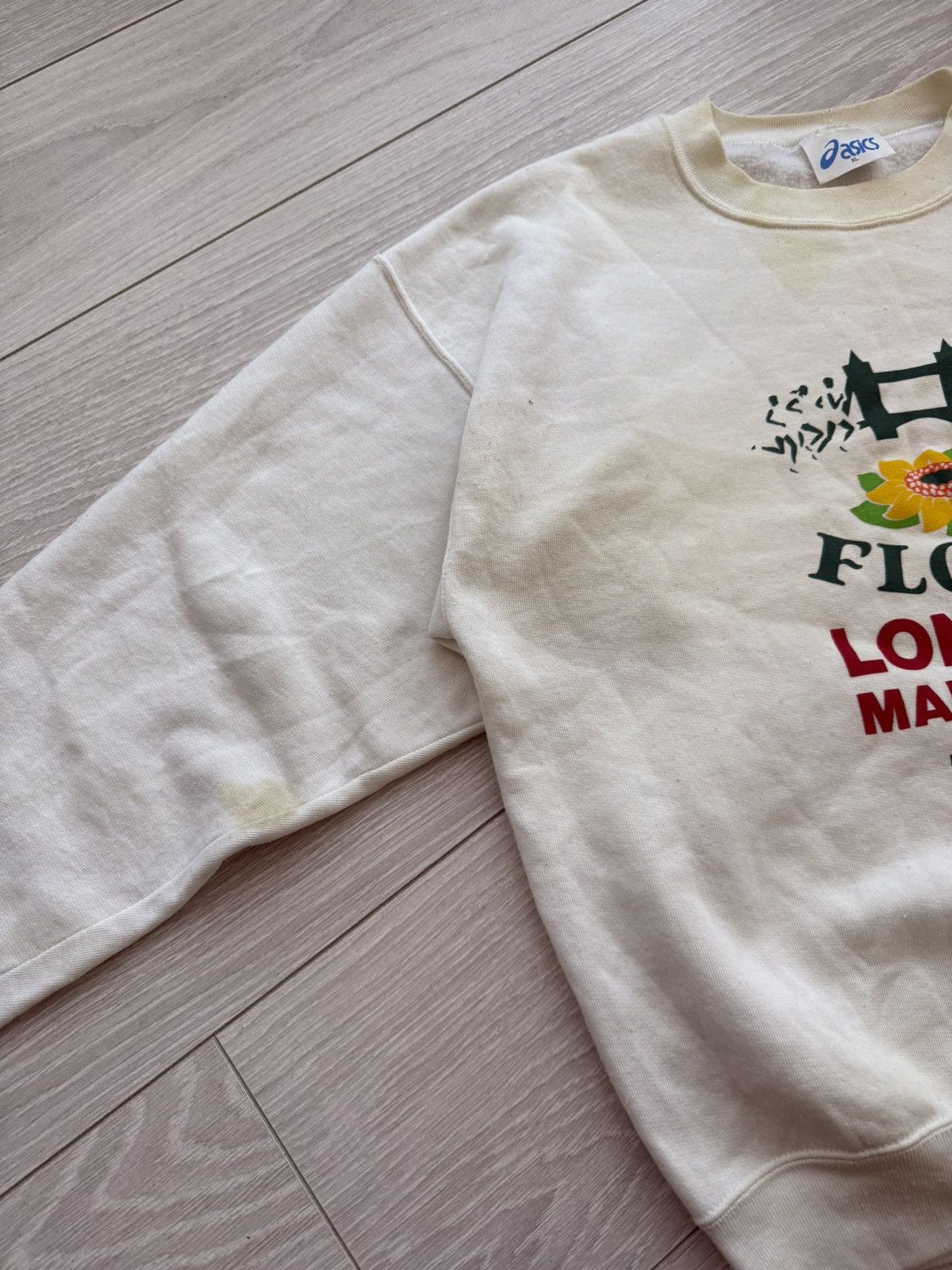 Asics 🏃🏻 Vintage 1996 Asics Floral London marathon sweater England Size US XL / EU 56 / 4 - 4 Thumbnail