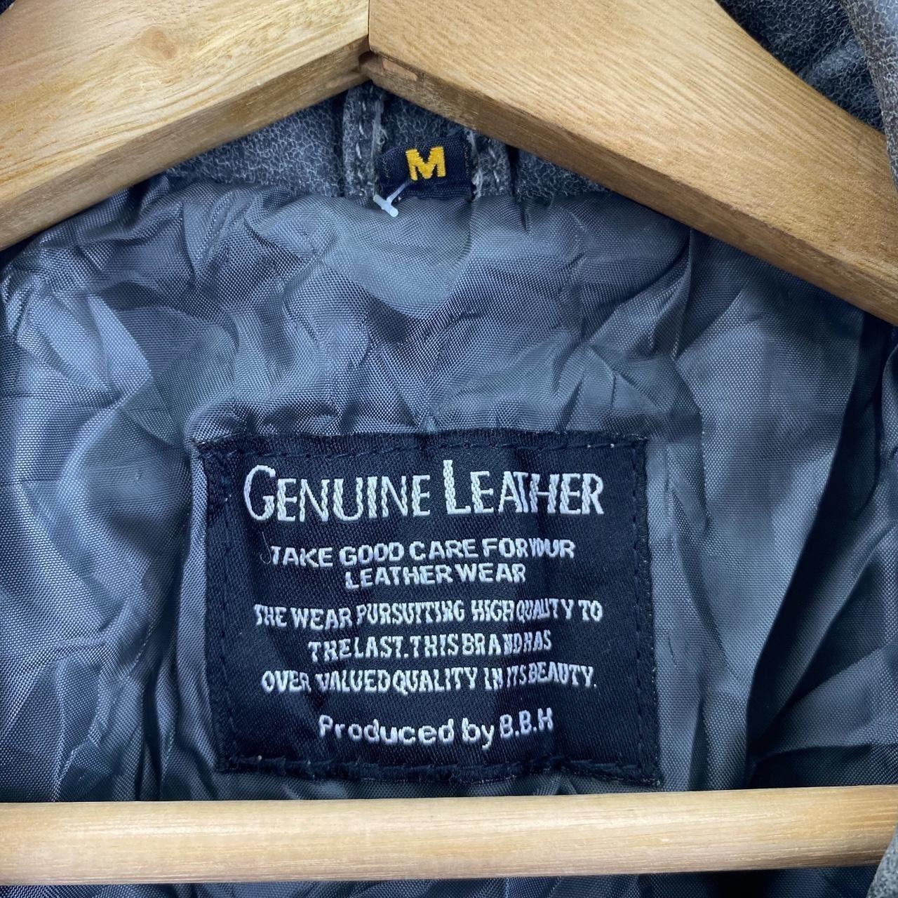 Genuine Leather Vtg 90’ GENUINE LEATHER By BBH Japan Grey Jacket Parka Size US M / EU 48-50 / 2 - 4 Thumbnail