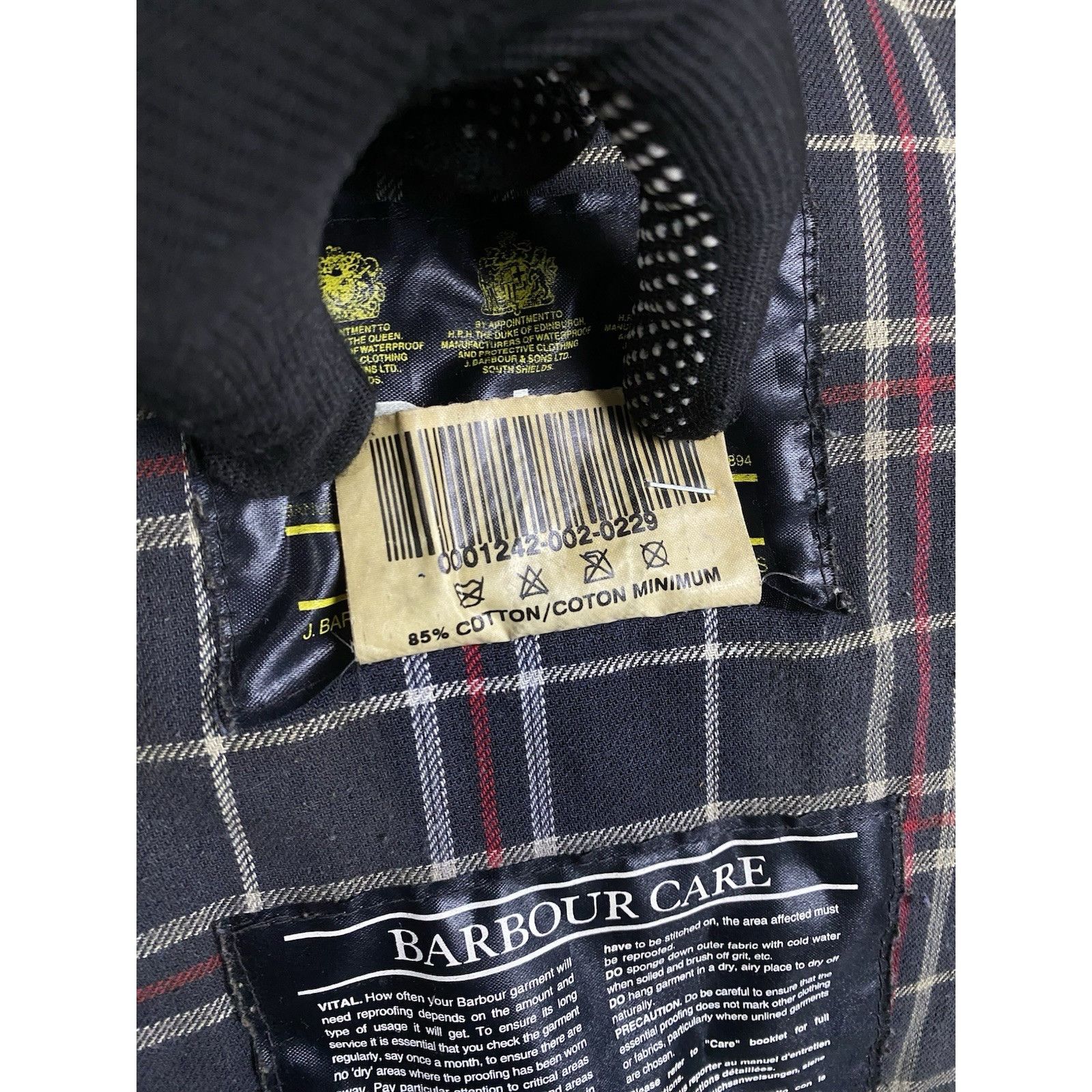 Barbour Barbour Border Vintage Men's Blue Waxed Jacket Size C44 Size US L / EU 52-54 / 3 - 13 Thumbnail