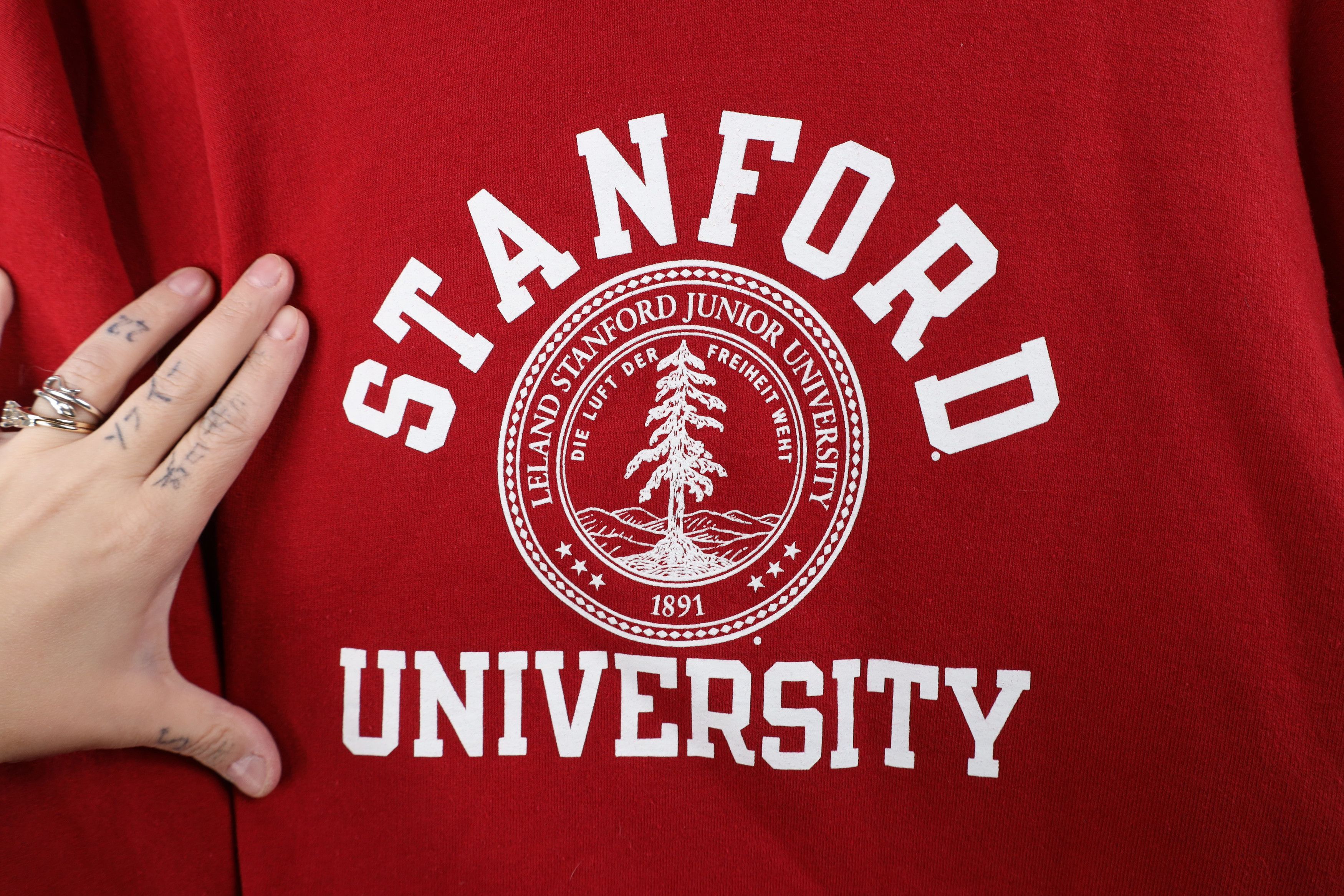 Champion Vintage Champion Stanford University Hoodie Sweatshirt Red Size US XL / EU 56 / 4 - 4 Thumbnail