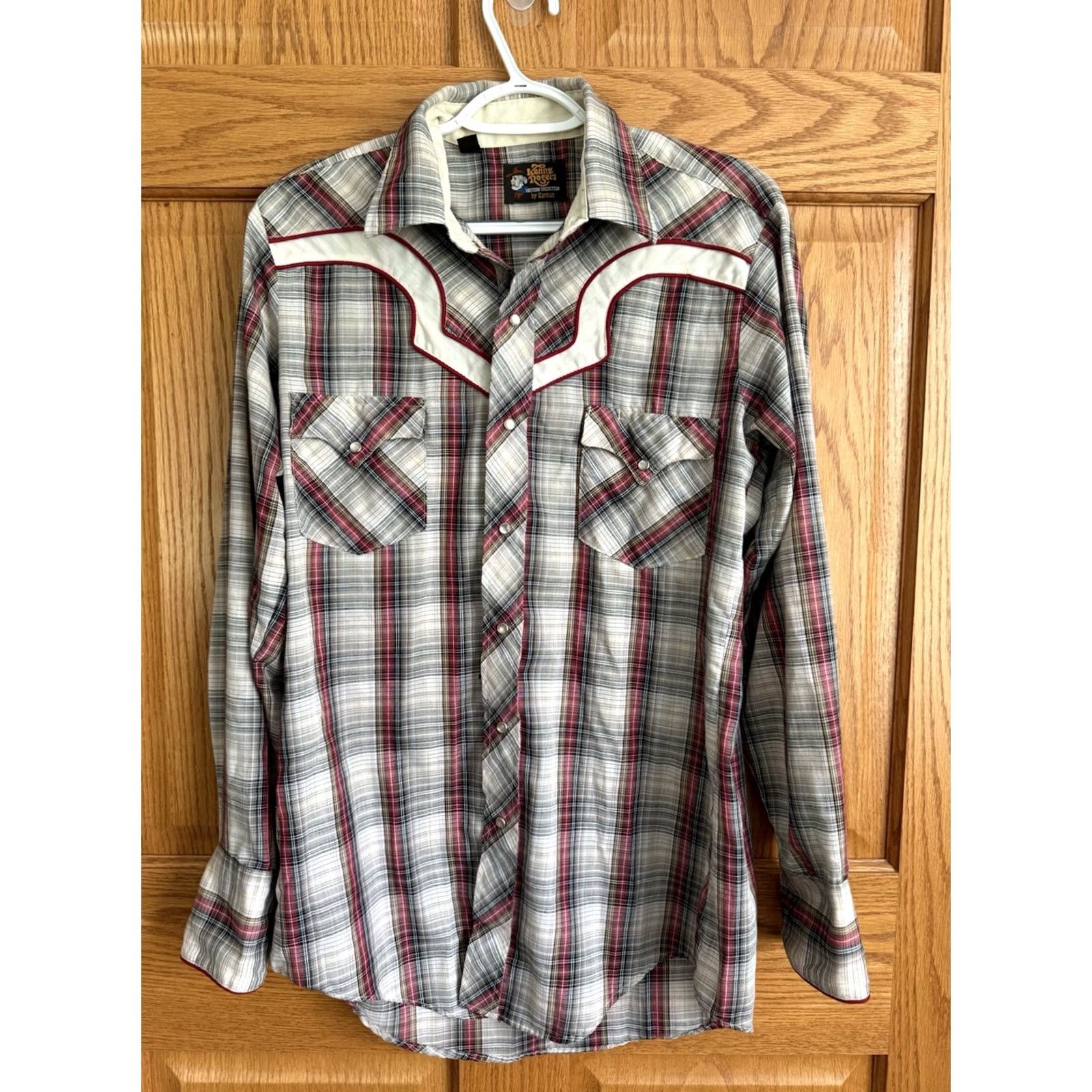 Vintage VINTAGE Kenny Rogers Western Pearl Karmen Button-Up Plaid Red Shirt Mens M Size US M / EU 48-50 / 2 - 2 Thumbnail