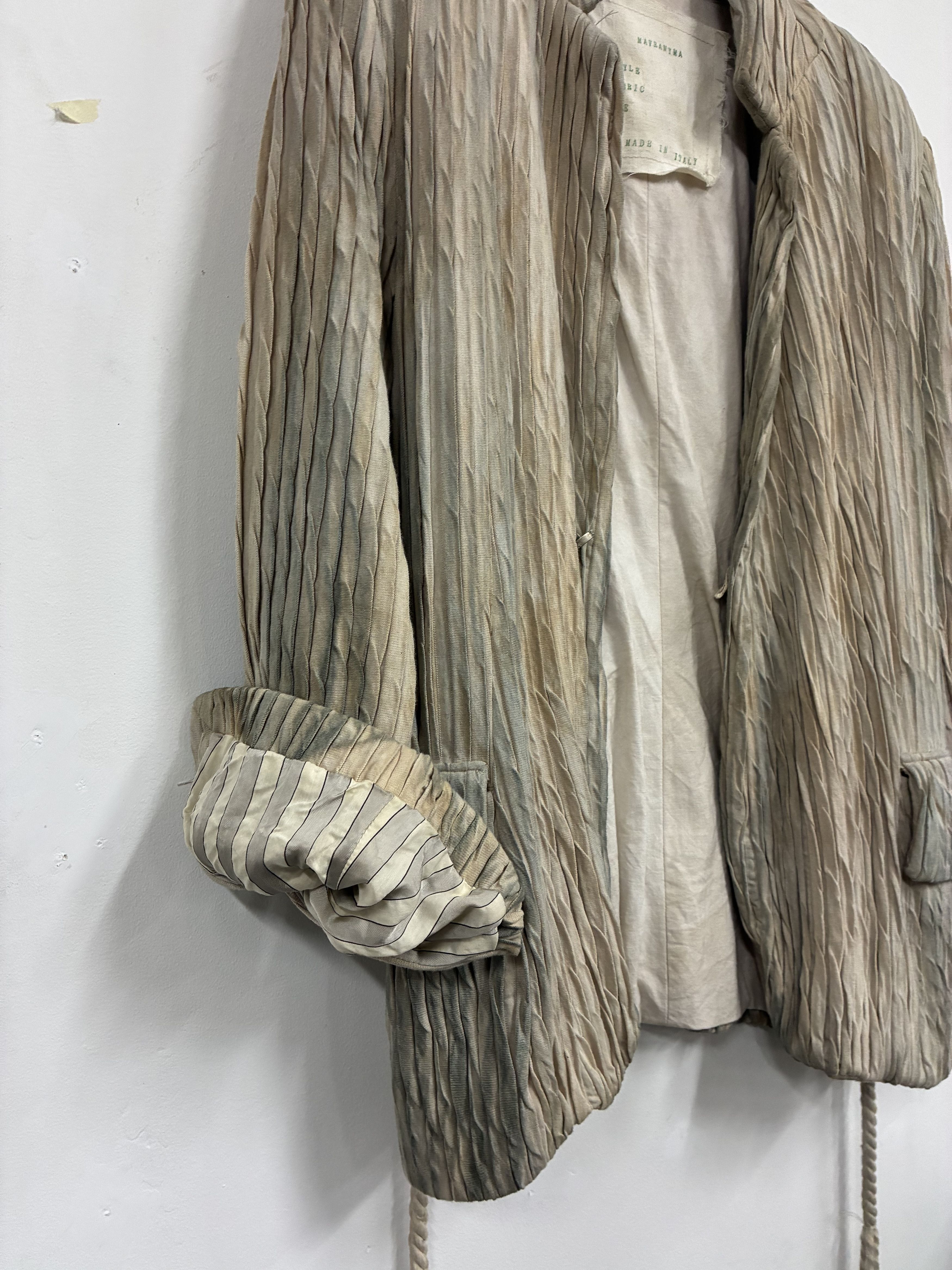 Mavranyma MAVRANYMA - ex. 1/1 - Sand - Pleated hand dyed jacket Size US S / EU 44-46 / 1 - 10 Thumbnail