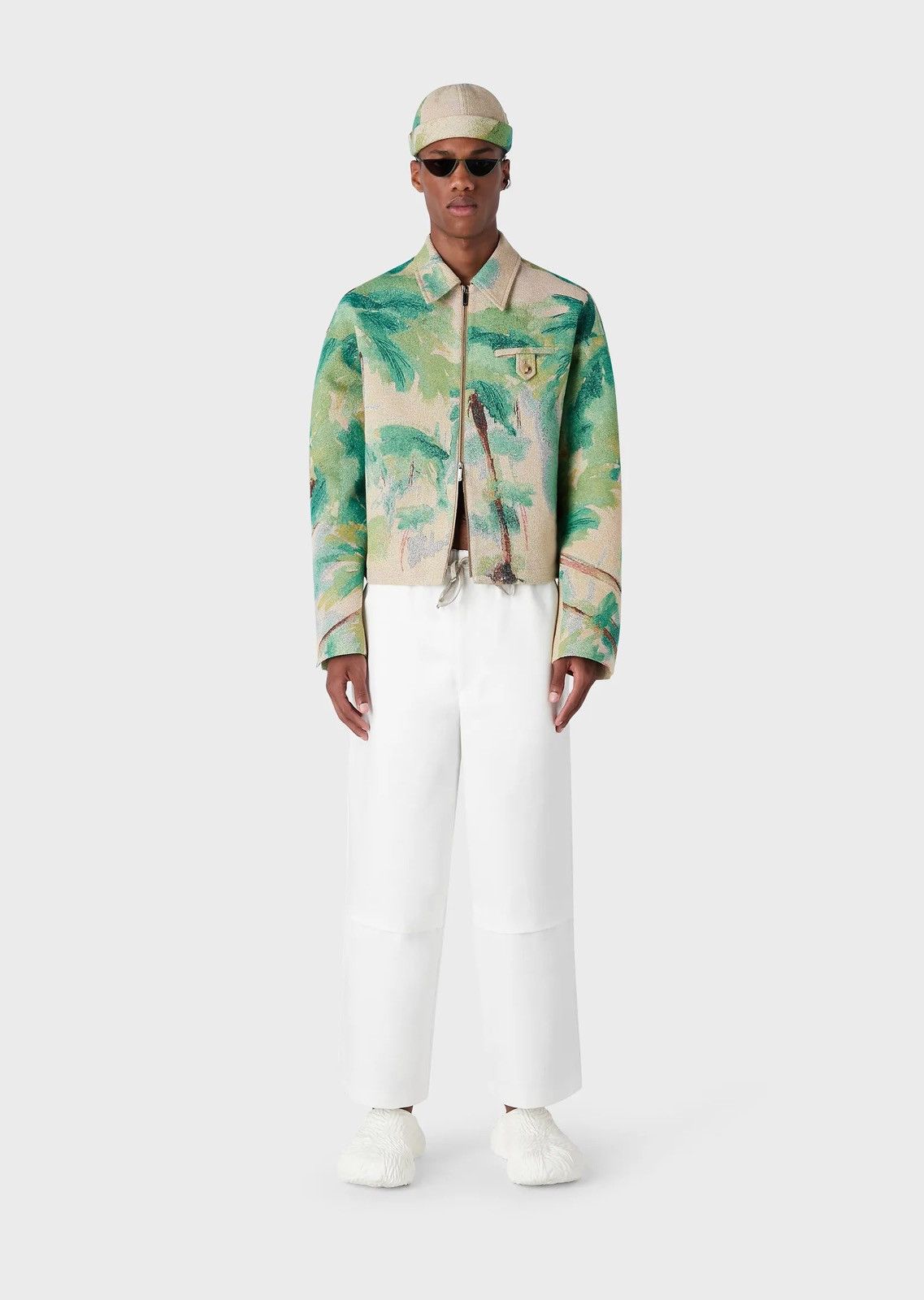 Emporio Armani !DS! FW22 Emporio Armani Green Palm Tree Summer Jacket Size US M / EU 48-50 / 2 - 1 Thumbnail