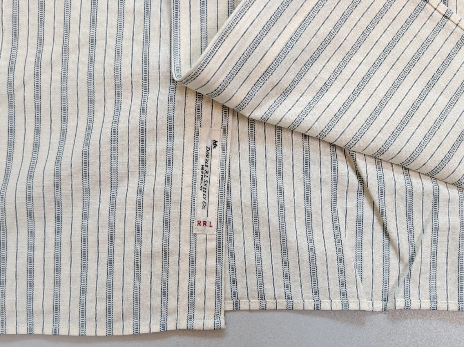 RRL Ralph Lauren Double RL Striped Dobby Shirt GLOBAL SHIPPING T 9102 Size US M / EU 48-50 / 2 - 8 Thumbnail