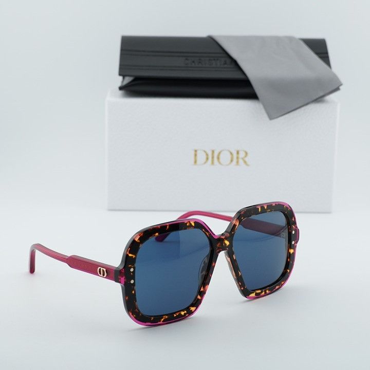 Dior Dior DIORHIGHLIGHT S1I 24B0 Sunglasses Havana Square Frame Size ONE SIZE - 12 Thumbnail