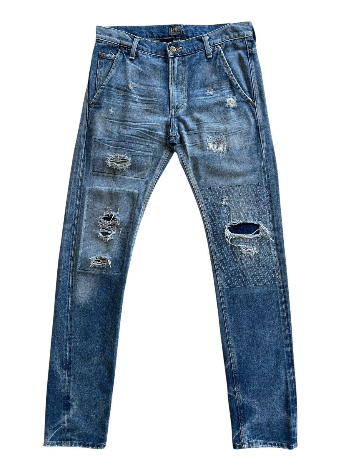 Lee LEE x AKM Patchwork Distressed Denim Size US 32 / EU 48 - 2 Thumbnail