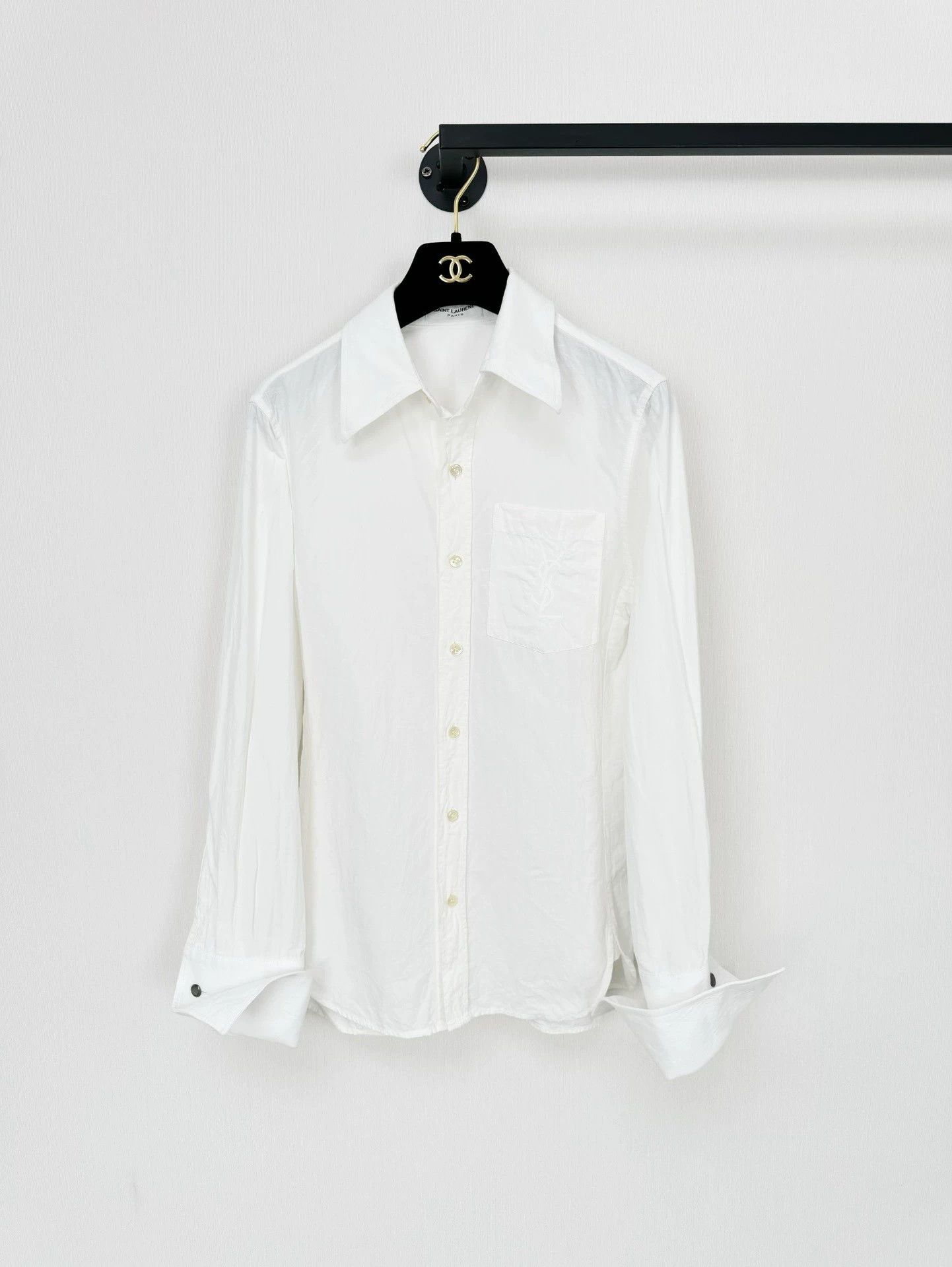 Saint Laurent Paris Saint Laurent Paris Embroidered white shirt Size US XS / EU 42 / 0 - 1 Thumbnail
