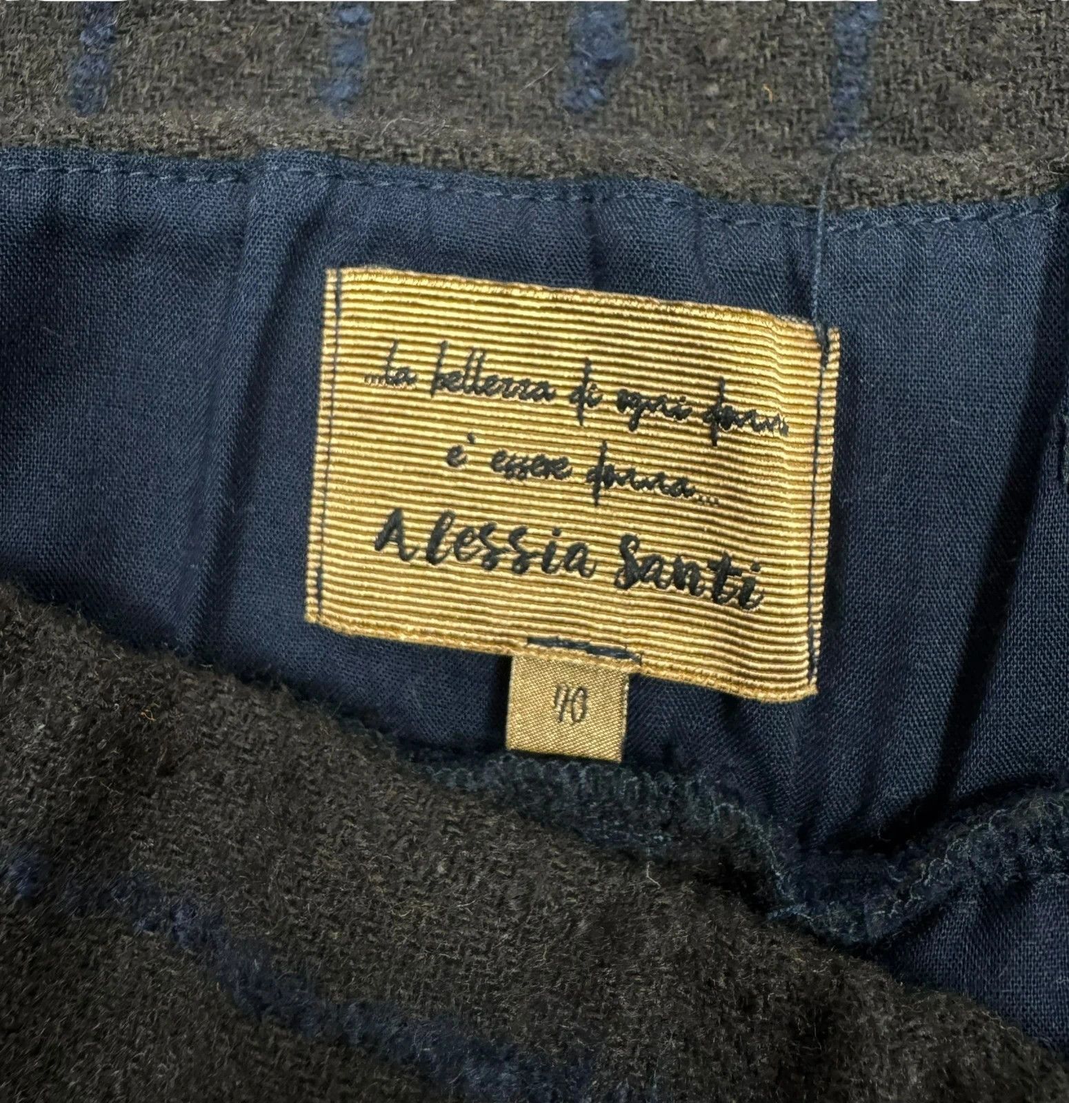 Other Alessia Santi Italy Crop Pants Wool Knit Striped size 40 Size 27" / US 4 / IT 40 - 9 Thumbnail