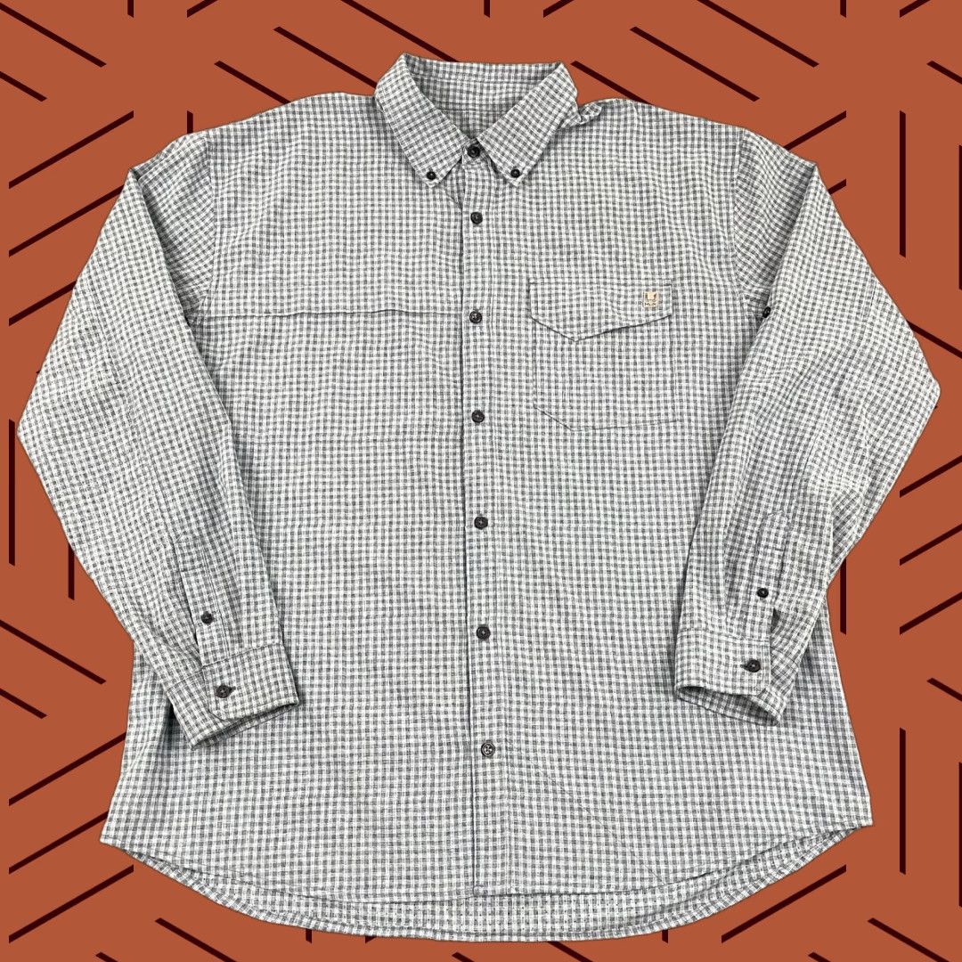 Vintage HUK Shirt Mens 2XL Blue Plaid Performance Fishing Button Down Long Sleeve Casual Size US XXL / EU 58 / 5 - 1 Thumbnail
