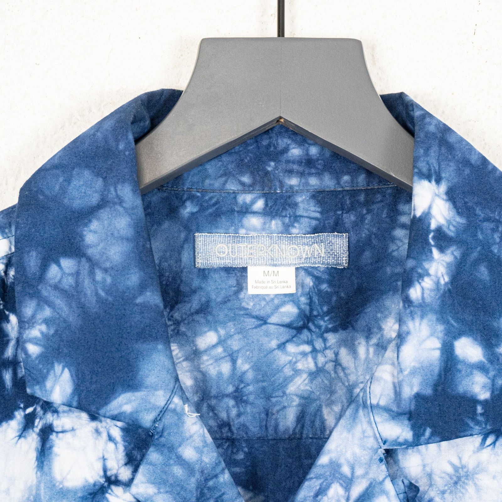 Outerknown Outerknown BBQ Camp Collar Tie Dyed Cotton Shirt Blue M Size US M / EU 48-50 / 2 - 5 Thumbnail